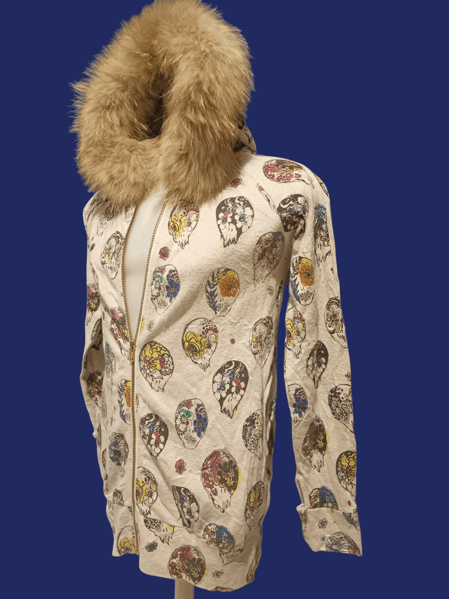 If Six Was Nine × Japanese Brand × Le Grande Bleu (L.G.B.) SCOLAR Skulls Fur Hoodie Size US M / EU 48-50 / 2 - 2 Thumbnail