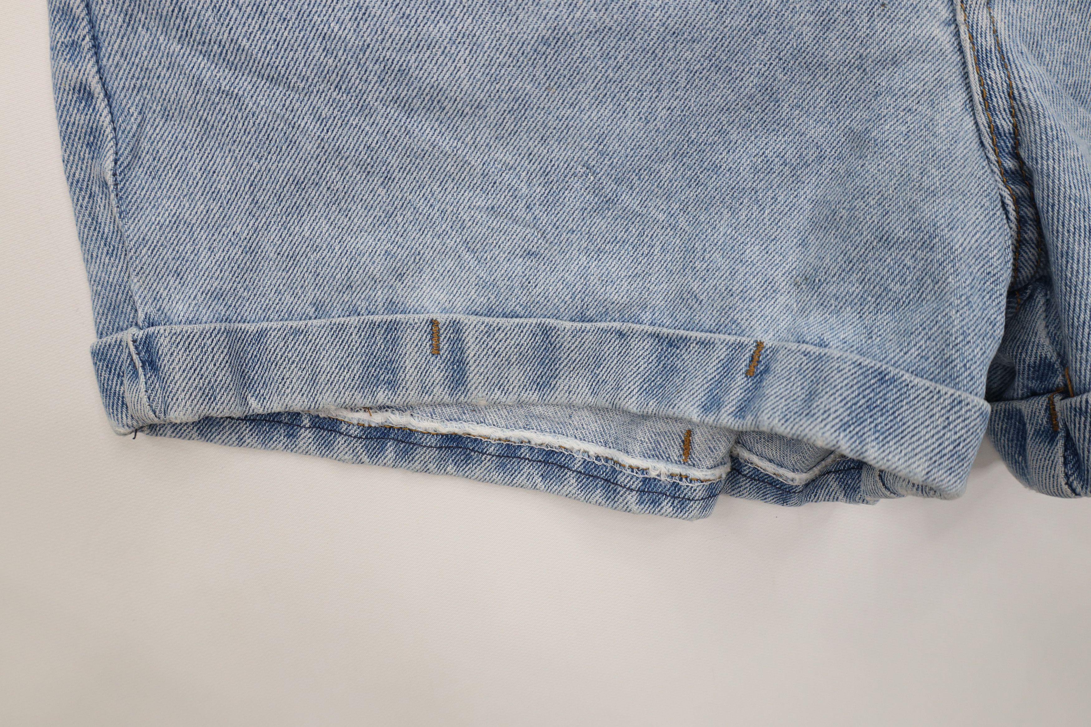 Vintage Vintage 90s Streetwear Cuffed Denim Jean Shorts Jorts USA Size 27" / US 4 / IT 40 - 5 Thumbnail