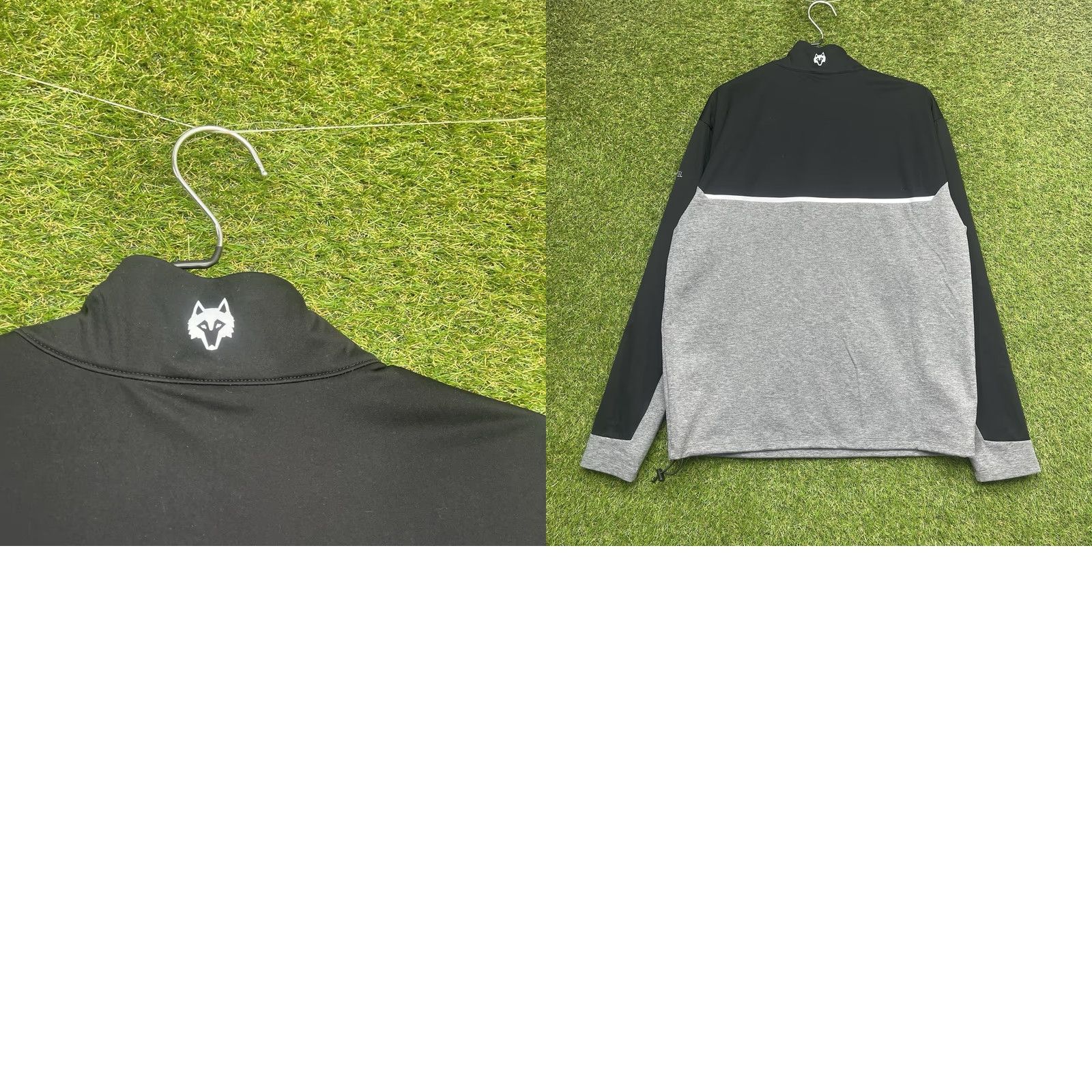 Vintage Greyson Comanche Jacket Mens L Gray 1/2 Zip 100% Polyester Waterproof Stand-Up Collar Modern Golf Performance Size US L / EU 52-54 / 3 - 9 Thumbnail