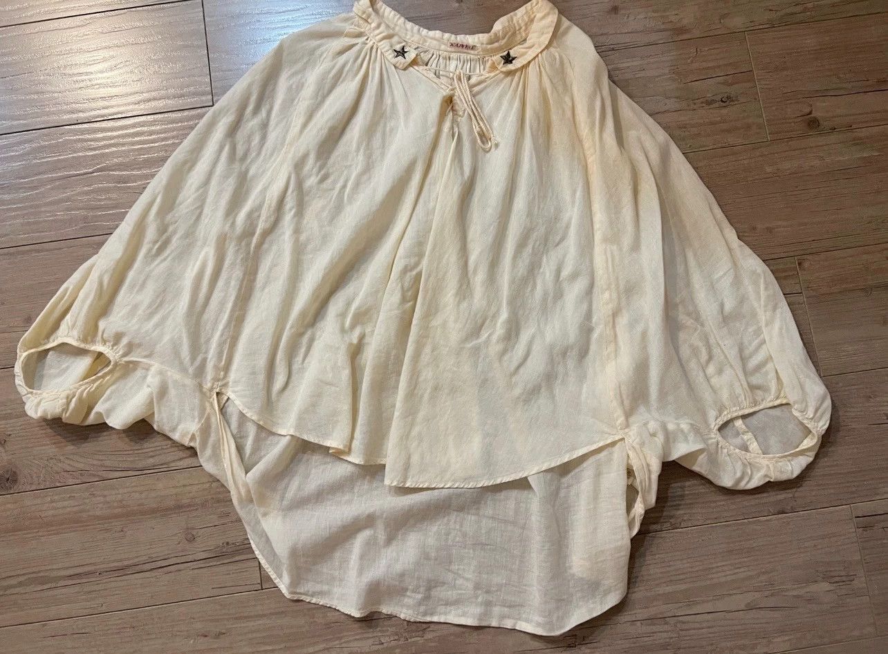 Kapital Kapital Beige Smock Classic Cocoon Umbrella Drawstring Top -DMC Size US S / EU 44-46 / 1 - 1 Thumbnail