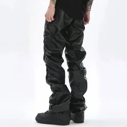 Japanese Brand Pu Leather Pants Size US 32 / EU 48 - 4 Thumbnail