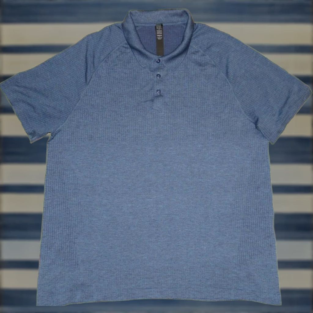 Lululemon LULULEMON Blue Short Sleeve Metal Vent Tech Polo Shirt XXL Size US XXL / EU 58 / 5 - 1 Thumbnail