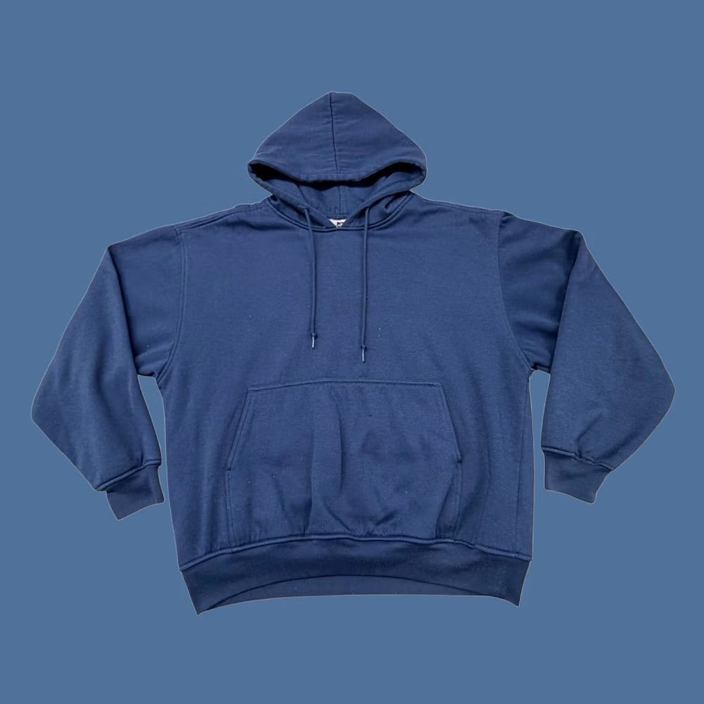 Vintage VINTAGE Franklin Hoodie Mens L Blue Thermal Lined Waffle Faded Boxy 90s Pullover Size US L / EU 52-54 / 3 - 1 Thumbnail