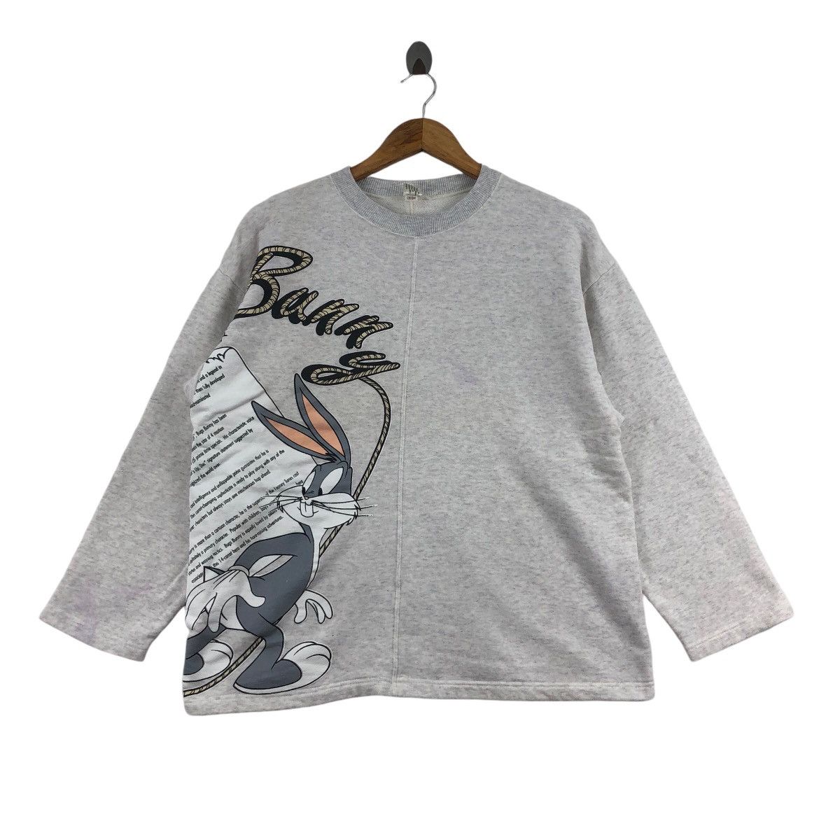 Vintage × Warner Bros Vintage 90s LOONEY TUNES Bugs Bunny Sweatshirt Warner Bros. Size US L / EU 52-54 / 3 - 1 Thumbnail