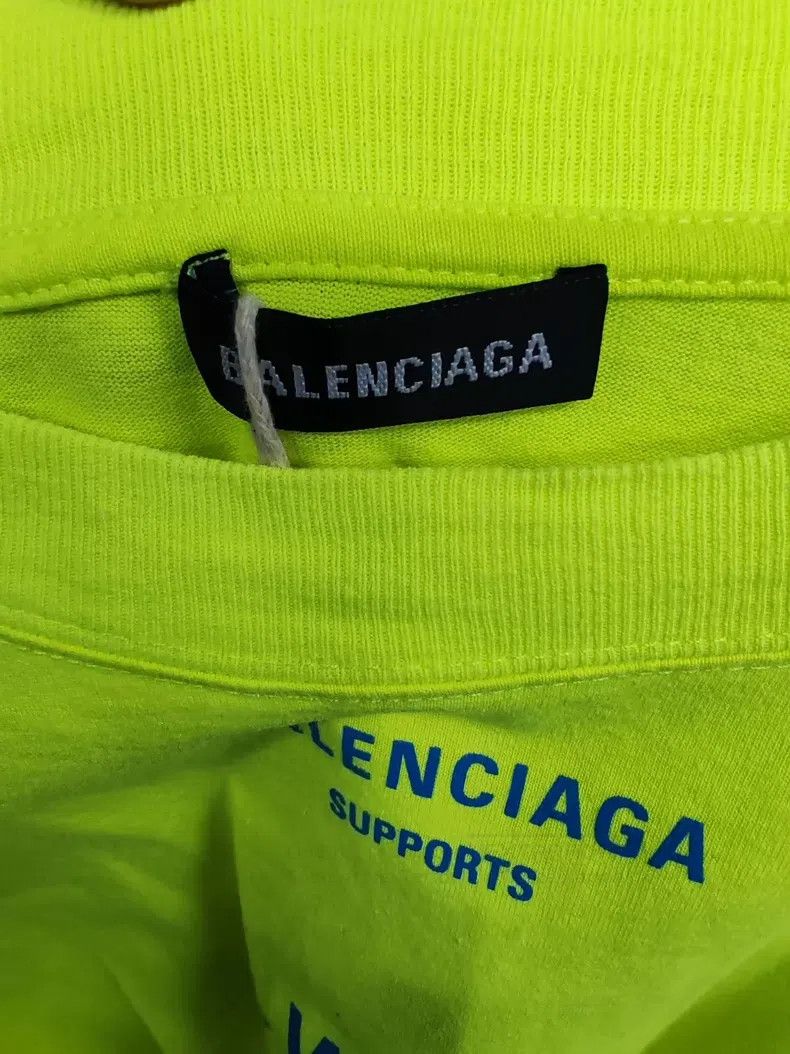 Balenciaga Balenciaga WFP Logo Short Sleeve T-Shirt, Fluorescent Yell Size US XXL / EU 58 / 5 - 3 Thumbnail