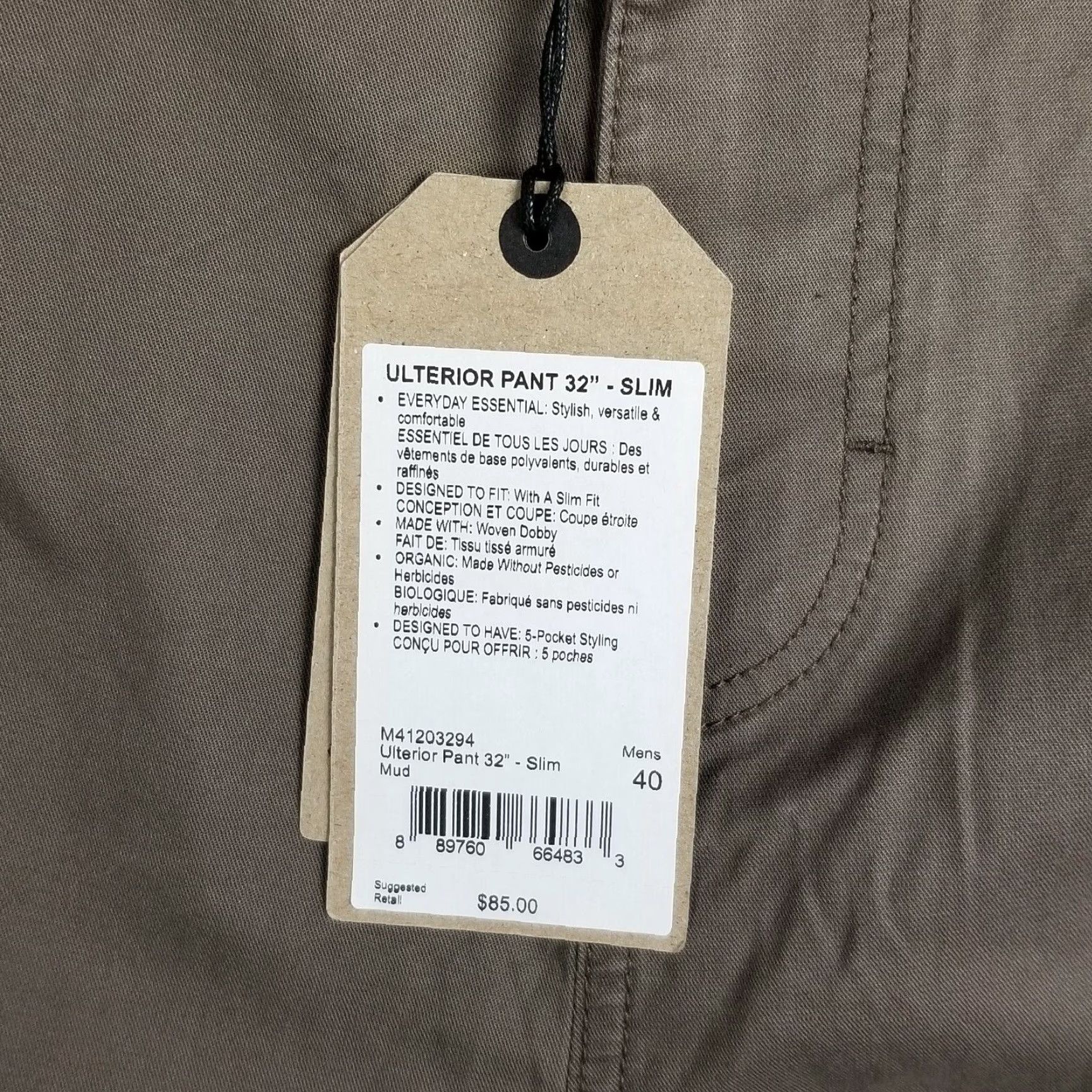 Prana VINTAGE Prana Pants Mens 40x32 Chino Slim Fit Cotton Blend Brown Casual Size US 40 / EU 56 - 2 Thumbnail