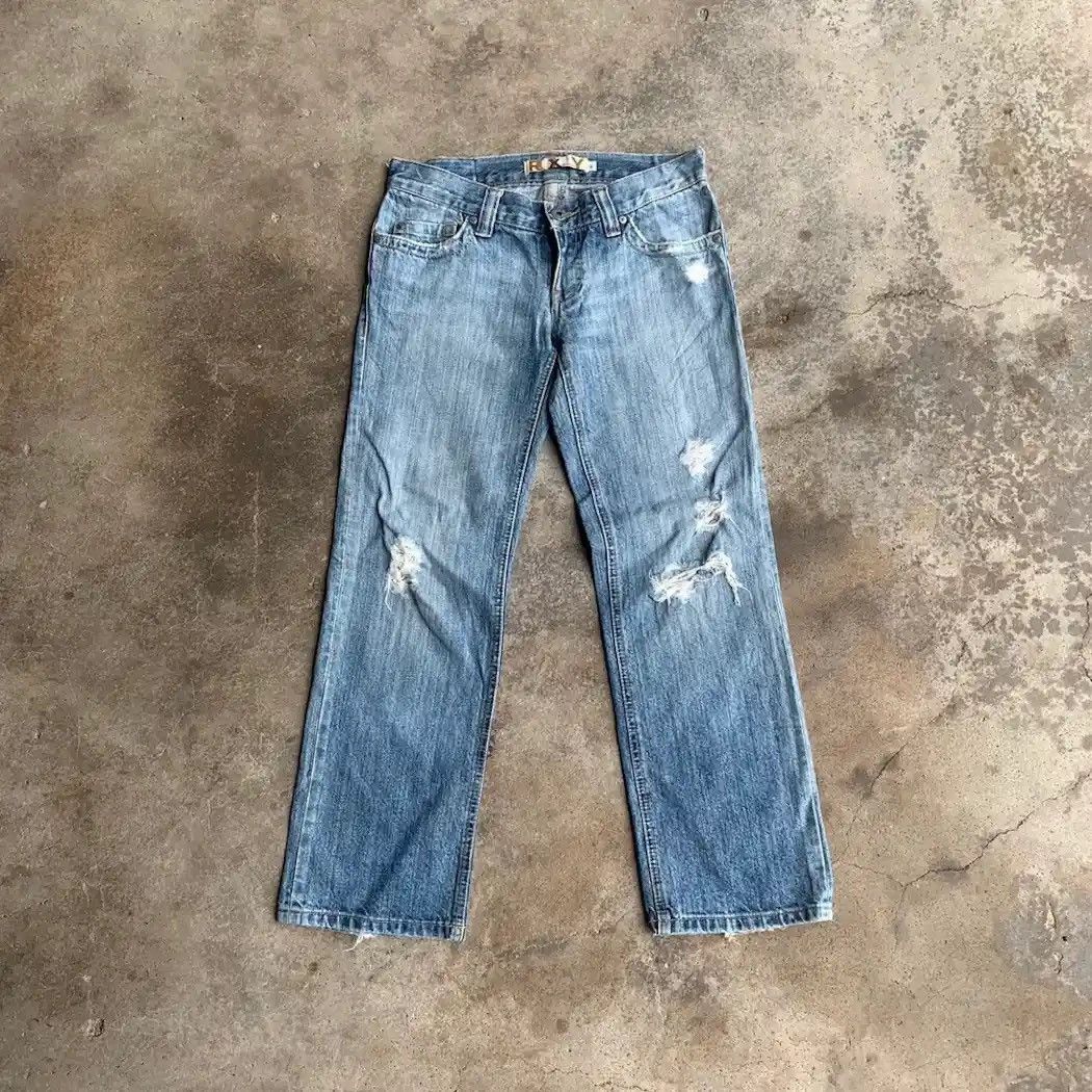 Vintage Vintage Roxy Jeans Ripped Denim Ankle Pants Waist 30 Size US 30 / EU 46 - 3 Thumbnail