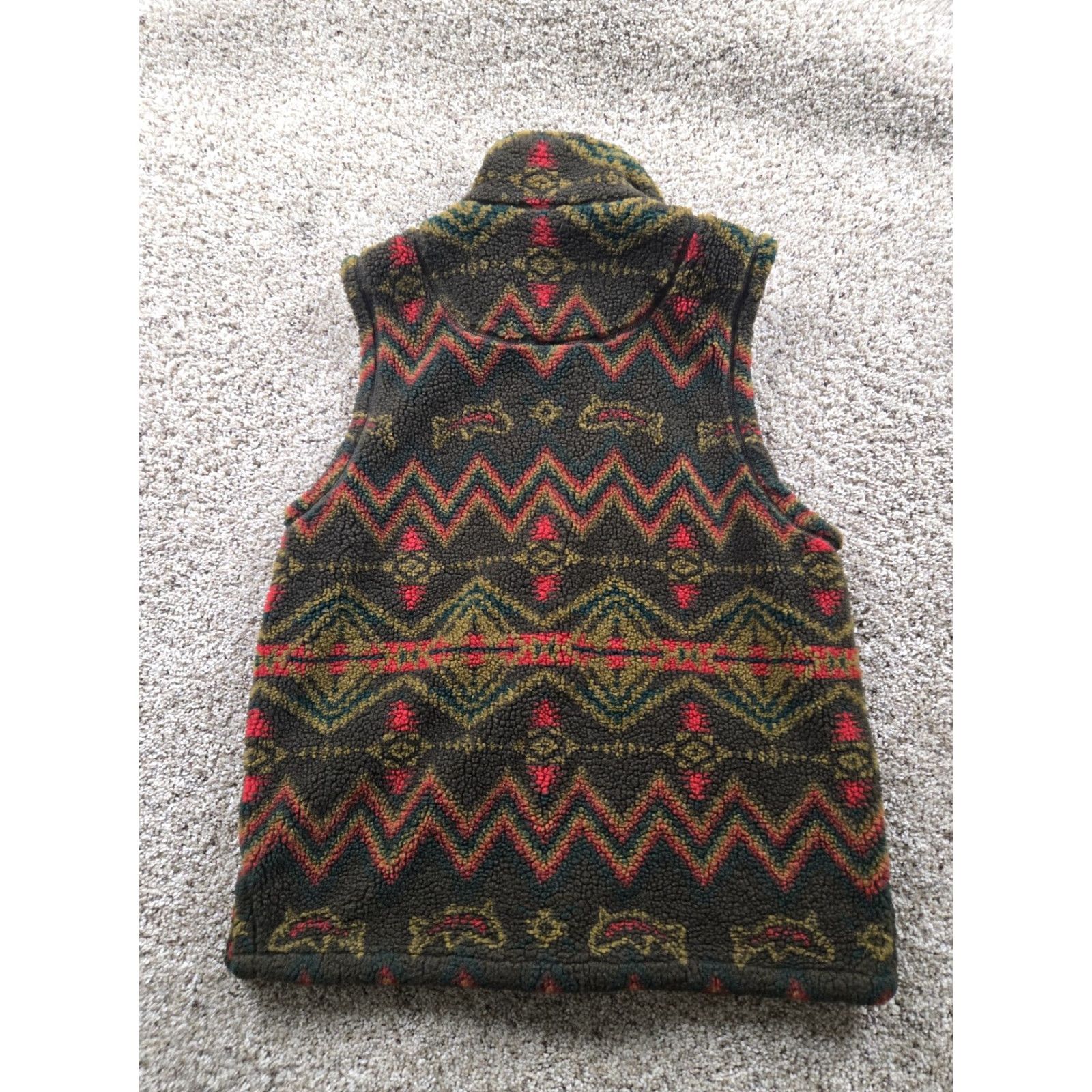 Royal Robbins VINTAGE Royal Robbins Vest Shirt Womens Small Green Aztec Southwest Full Zip Size S / US 4 / IT 40 - 6 Thumbnail