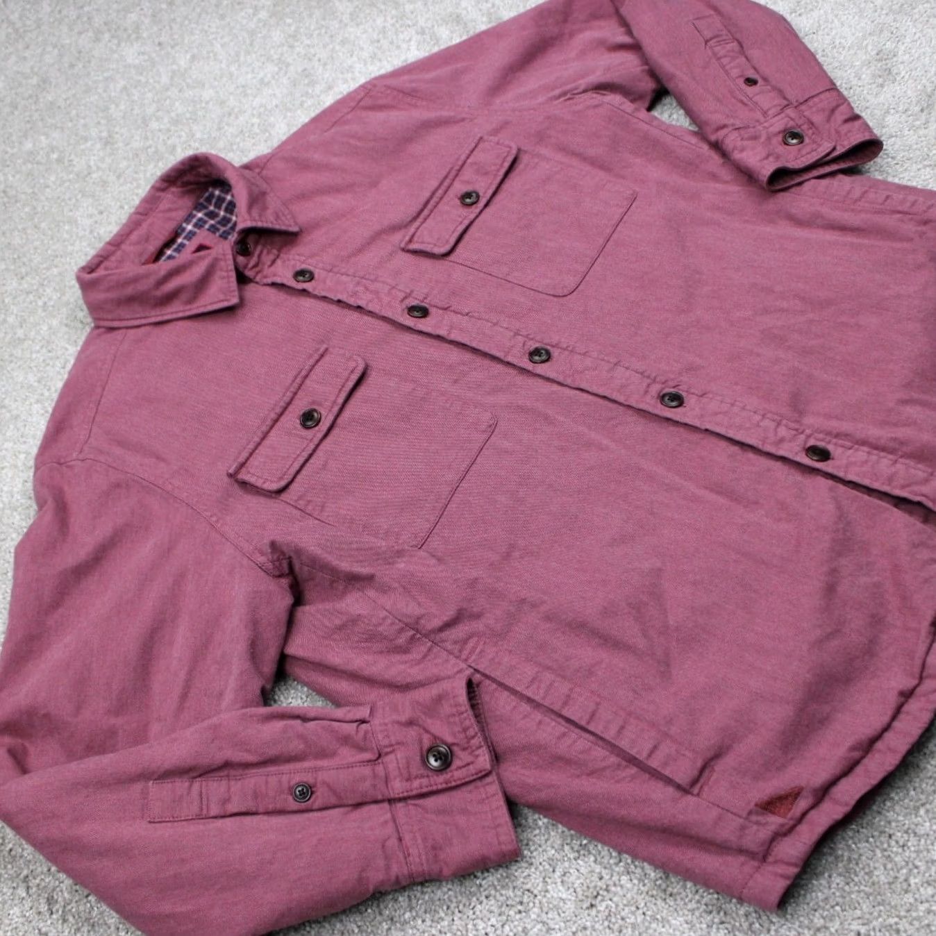 UNTUCKit UNTUCKit Ziraldo Jacket Adult XL Red Shacket Flannel Lined Long Sleeve Button Up Size US XL / EU 56 / 4 - 6 Thumbnail