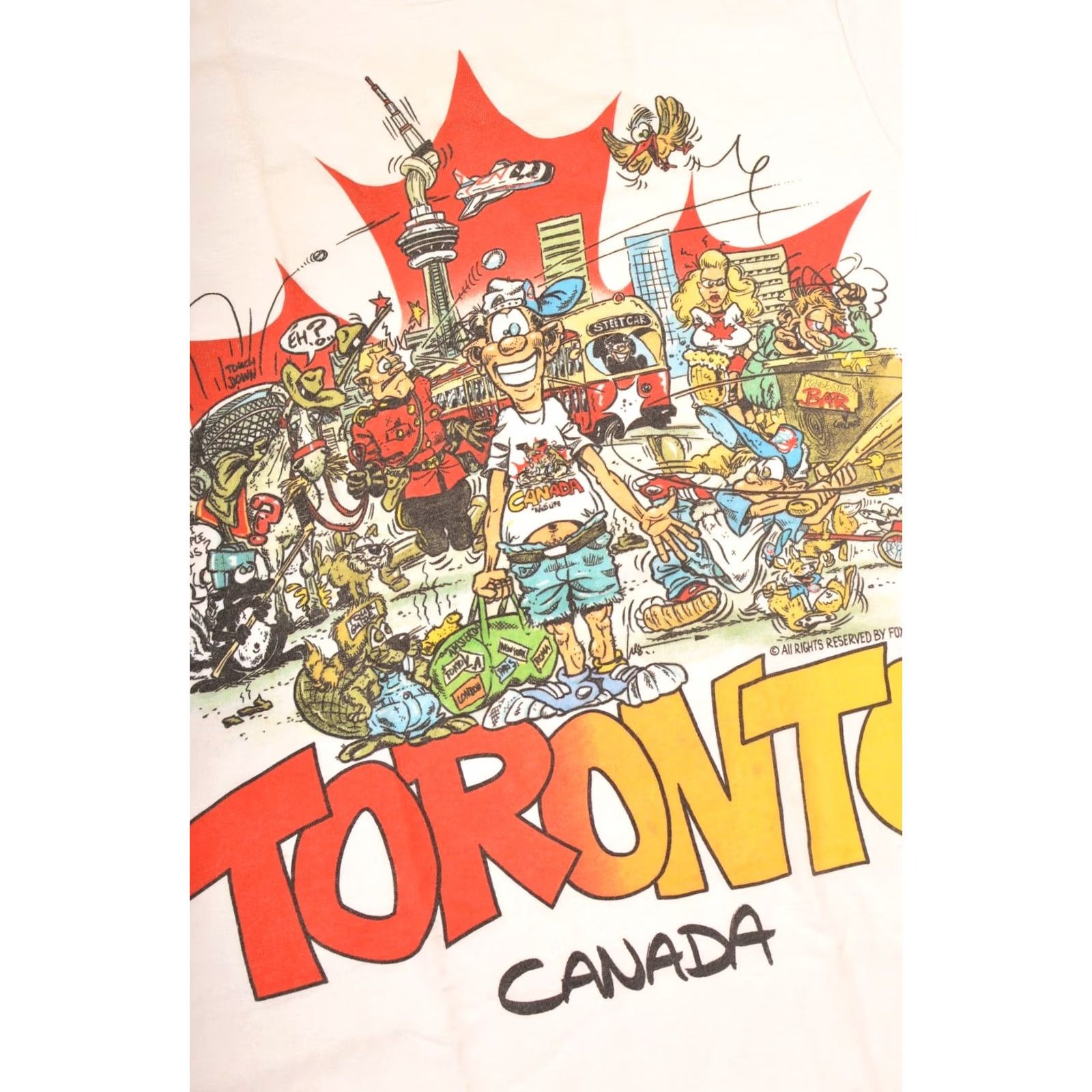 Fruit Of The Loom VINTAGE Fruit of the Loom T-Shirt Adult M Toronto Canada Fox Productions Humor Mens Size US M / EU 48-50 / 2 - 2 Thumbnail