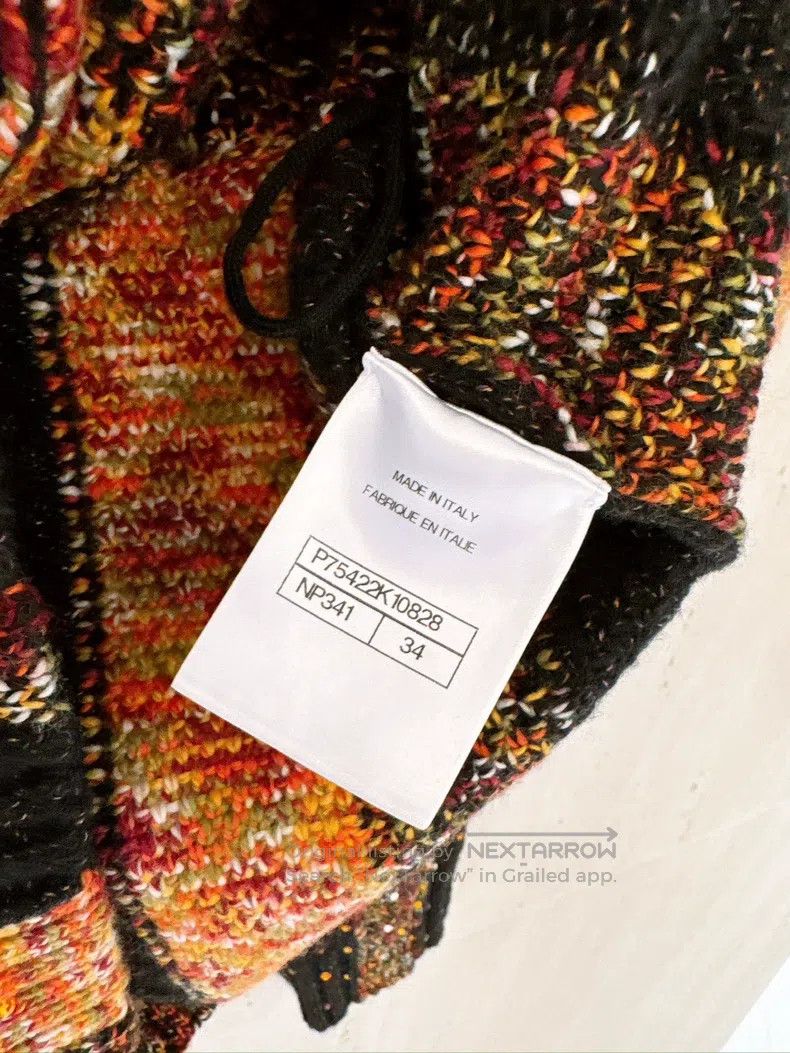 Chanel Chanel 23A Dakar Orange Black Diamond Cardigan coat Size XXS / US 00 / IT 34 - 6 Thumbnail