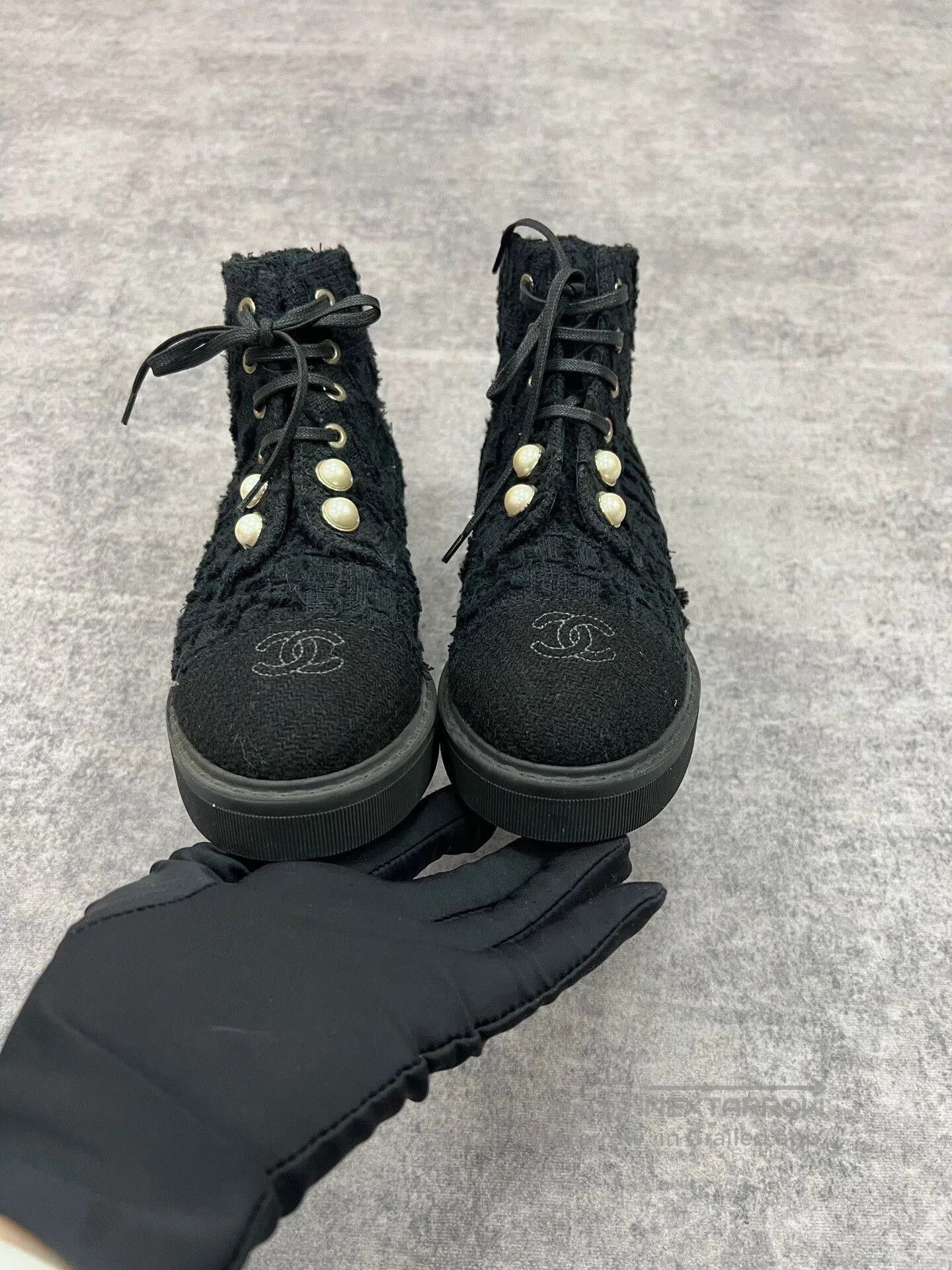 Chanel Chanel Pearl Wool Short Boots. Size US 5 / IT 35 - 4 Thumbnail