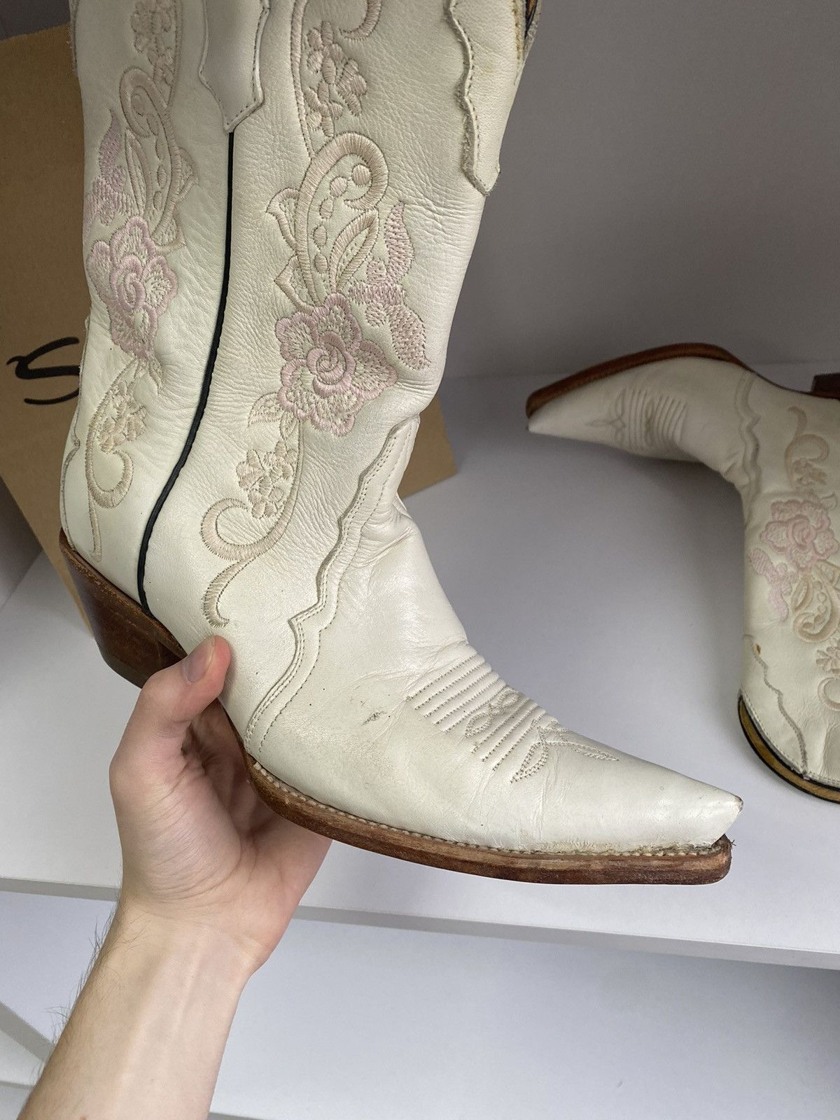 Cowboy Equipment × Vintage Vintage Buffalo Cowboy Western Womens Leather Boots Mexico Size US 7 / IT 37 - 4 Thumbnail