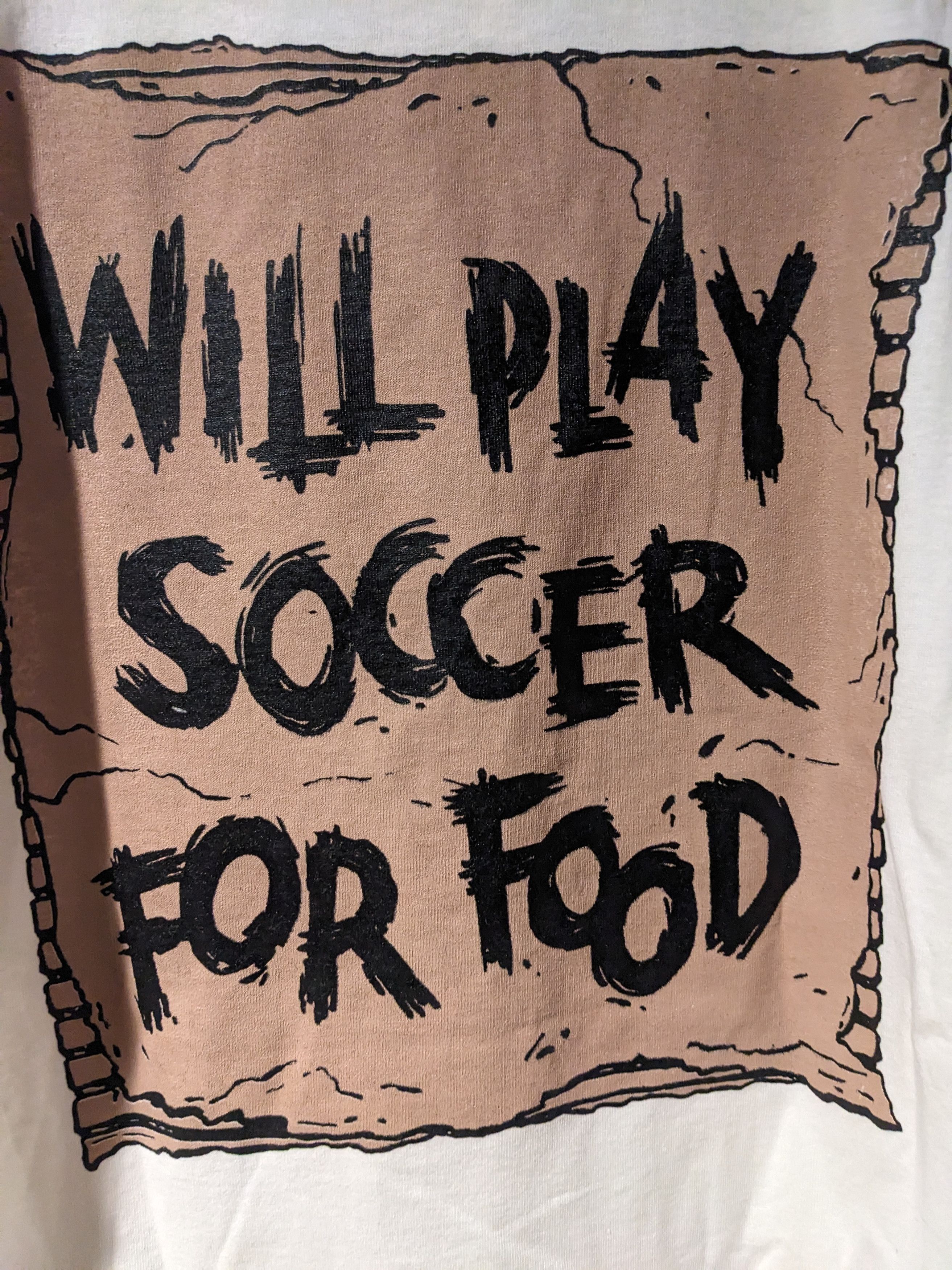 Vintage Vintage 90s Utopia Sports Will Play Soccer for Food T-Shirt Size US L / EU 52-54 / 3 - 2 Thumbnail