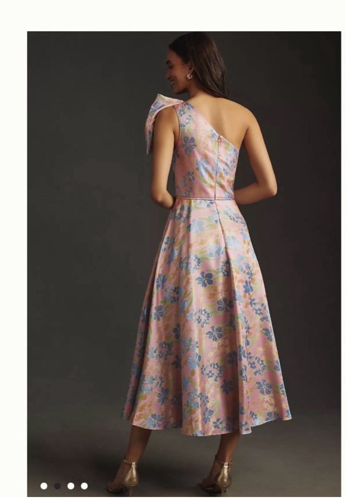 Mac Duggal Women's Unbranded Dress, Size 14, Pink & Blue Floral Size XL / US 12-14 / IT 48-50 - 2 Thumbnail