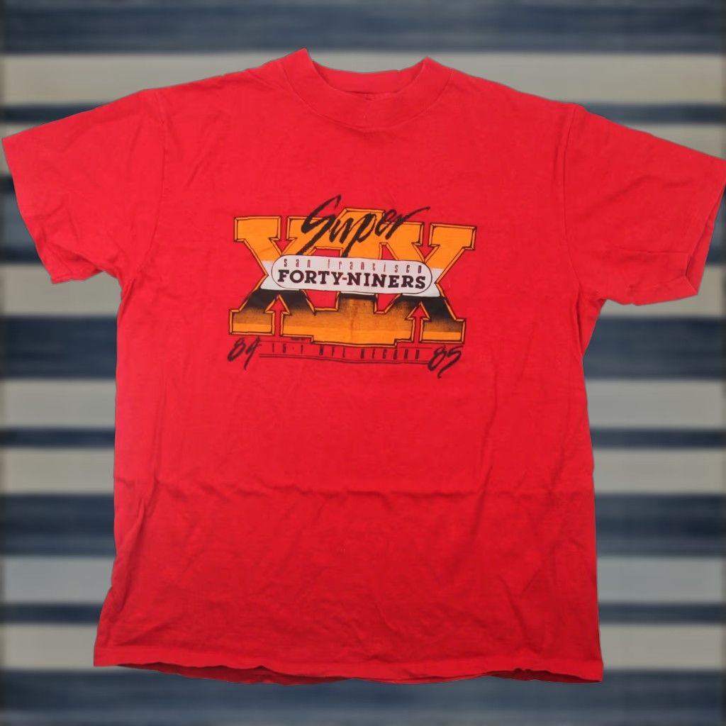 Vintage VINTAGE 1985 San Francisco 49ers Super Bowl XIX Mens T-Shirt M Red Graphic Shirt Mens Size US M / EU 48-50 / 2 - 1 Thumbnail