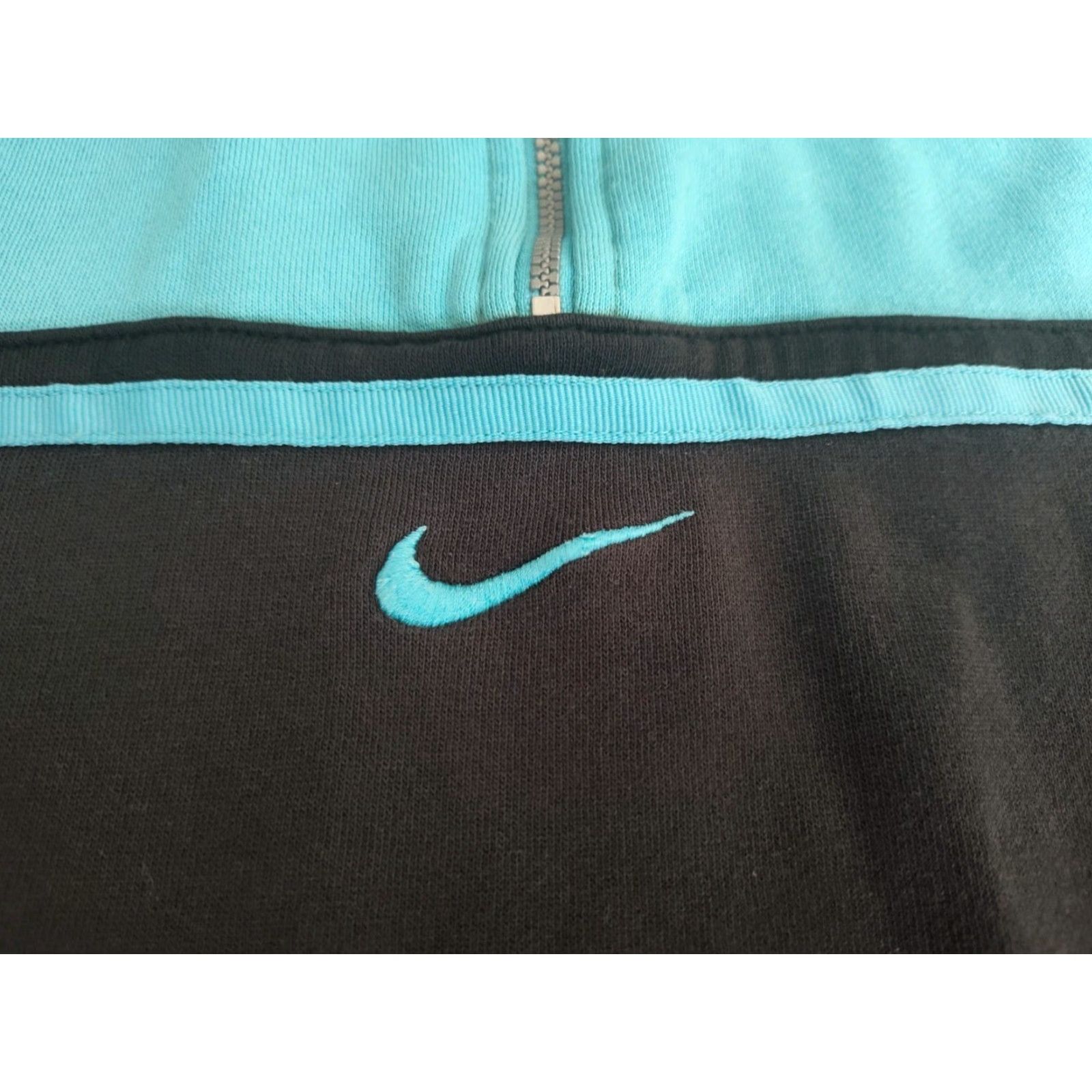 Nike Vtg Nike Women's Quarter Zip Center Swoosh Pullover Sweatshirt Size XL Blue Size XL / US 12-14 / IT 48-50 - 7 Thumbnail