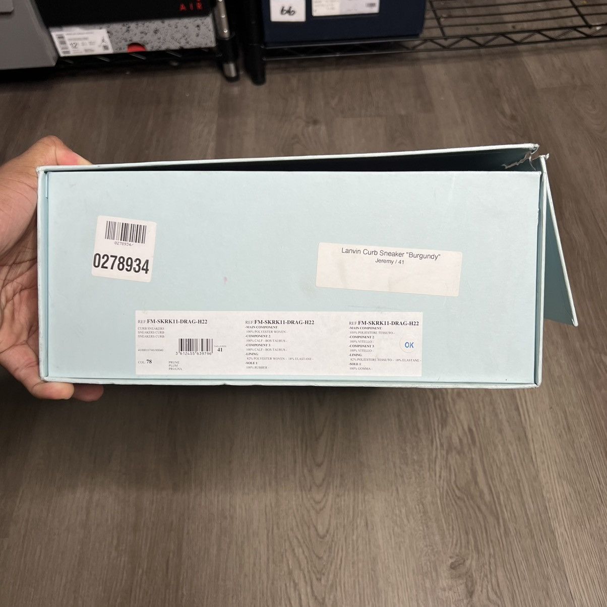 Leather Curb Sneaker Plum