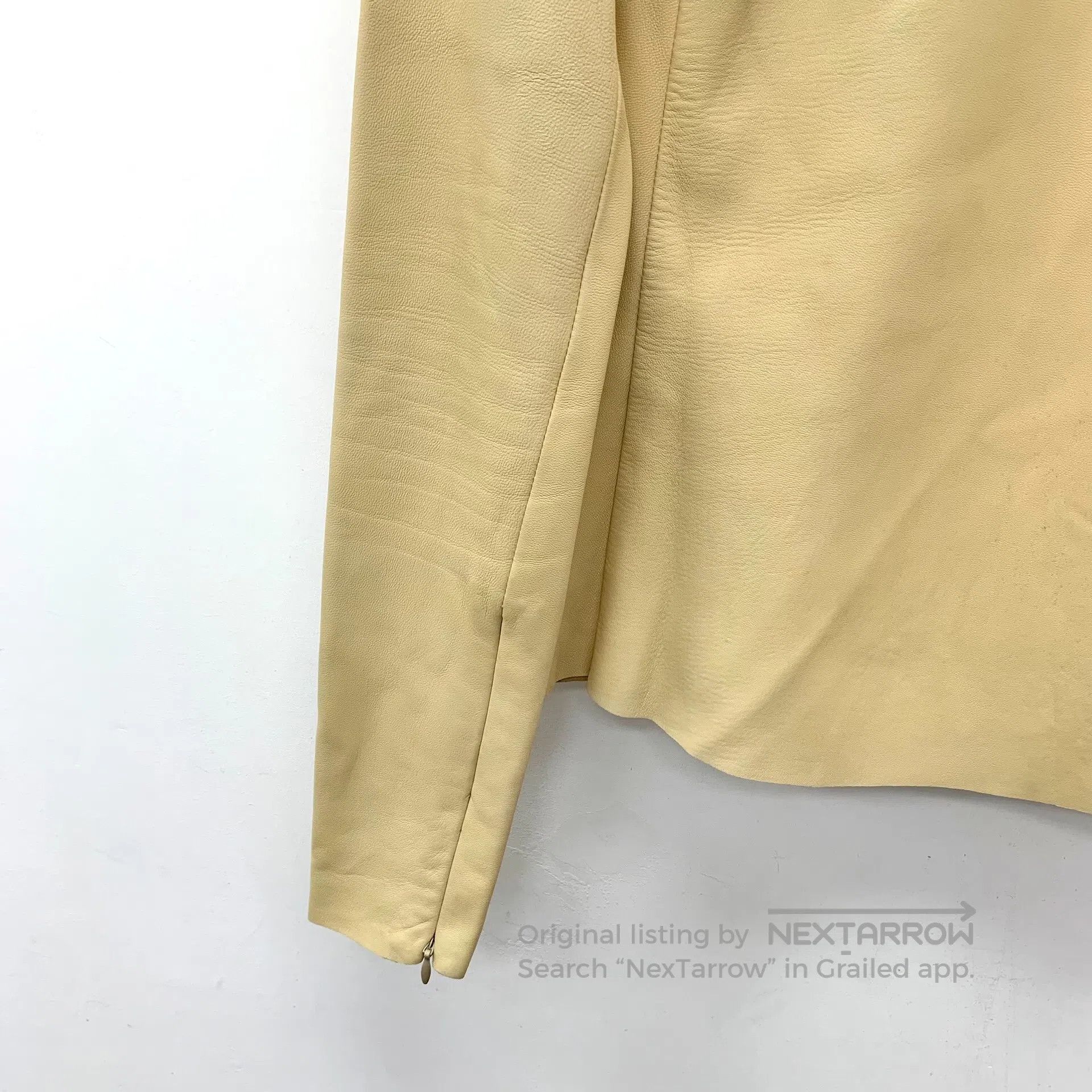 Celine CELINE Light Yellow Sheepskin Back Zipper Design Round Nec Size XS / US 0-2 / IT 36-38 - 4 Thumbnail