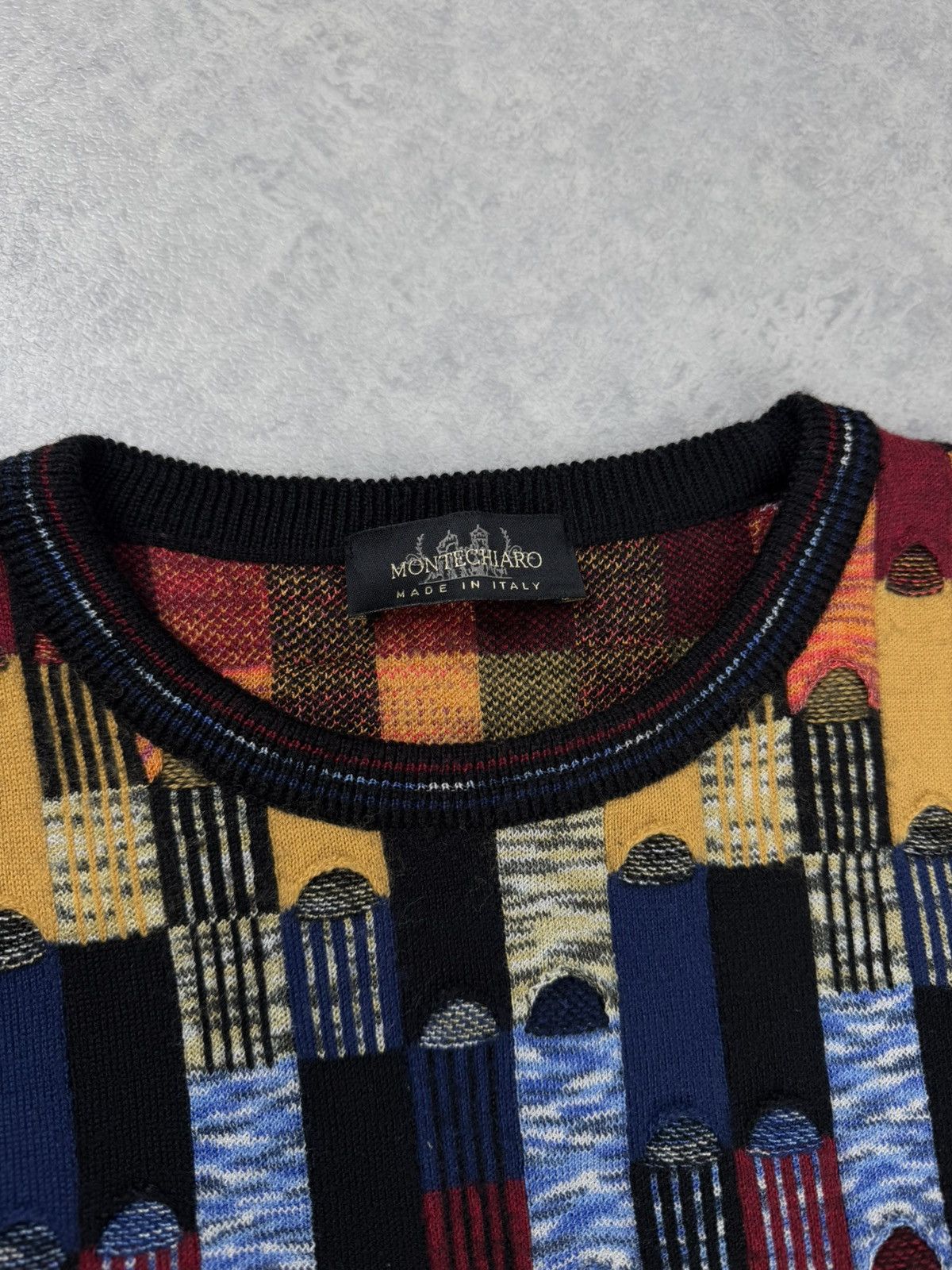 Other Montechiaro Wool Blend Knit Sweater Multicolor Size 52 Size US L / EU 52-54 / 3 - 6 Thumbnail