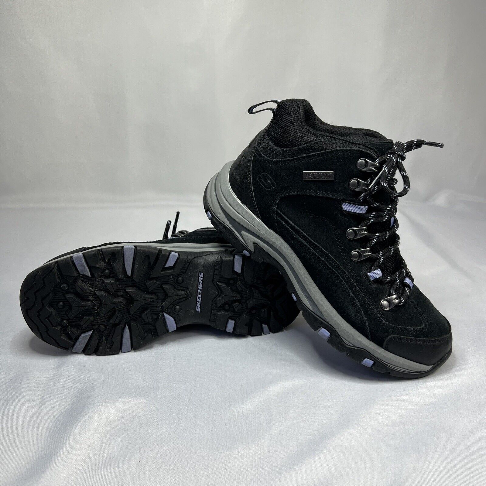 SKECHERS Women’s Skechers Alpine Trail Black Memory Foam Boots Sz 6.5 Size US 6.5 / IT 36.5 - 1 Thumbnail