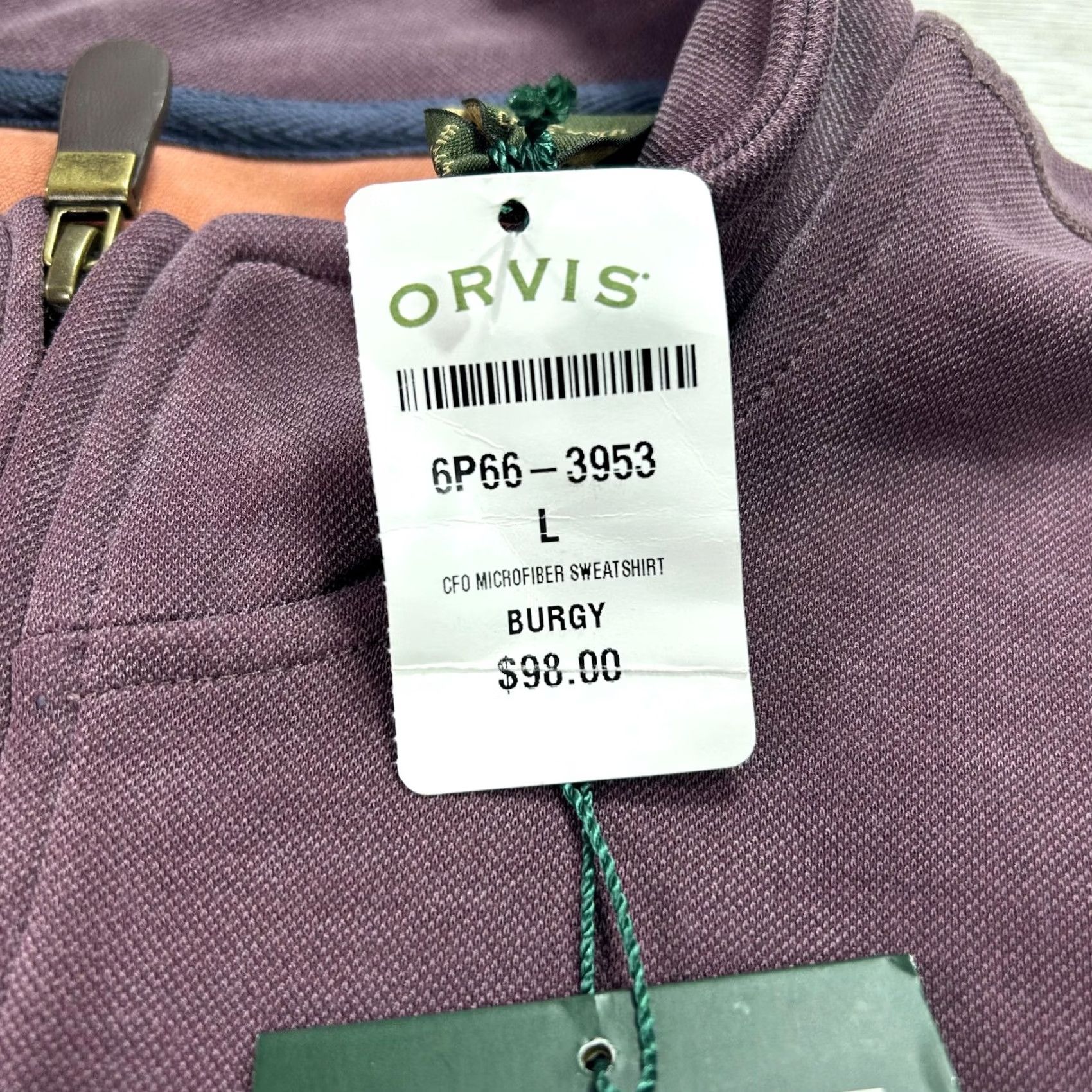 Orvis Orvis Sweatshirt Mens Large Burgundy Elbow Patches 1/4 Zip Pullover Size US L / EU 52-54 / 3 - 4 Thumbnail