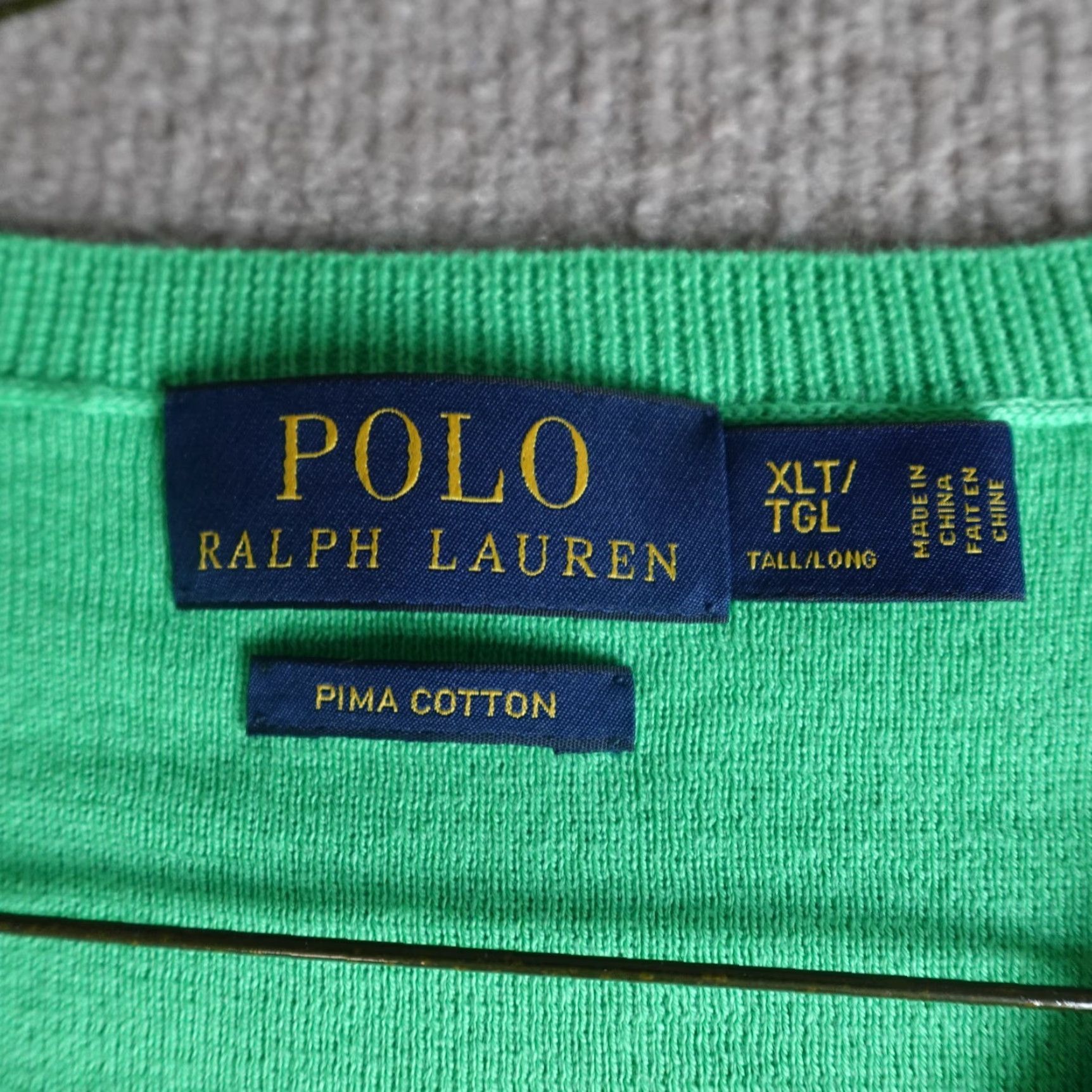 Polo Ralph Lauren Polo Ralph Lauren Sweater Vest XLT Green Solid V-Neck Pima Preppy Sleeveless Knit Men Vest Size US XL / EU 56 / 4 - 2 Thumbnail