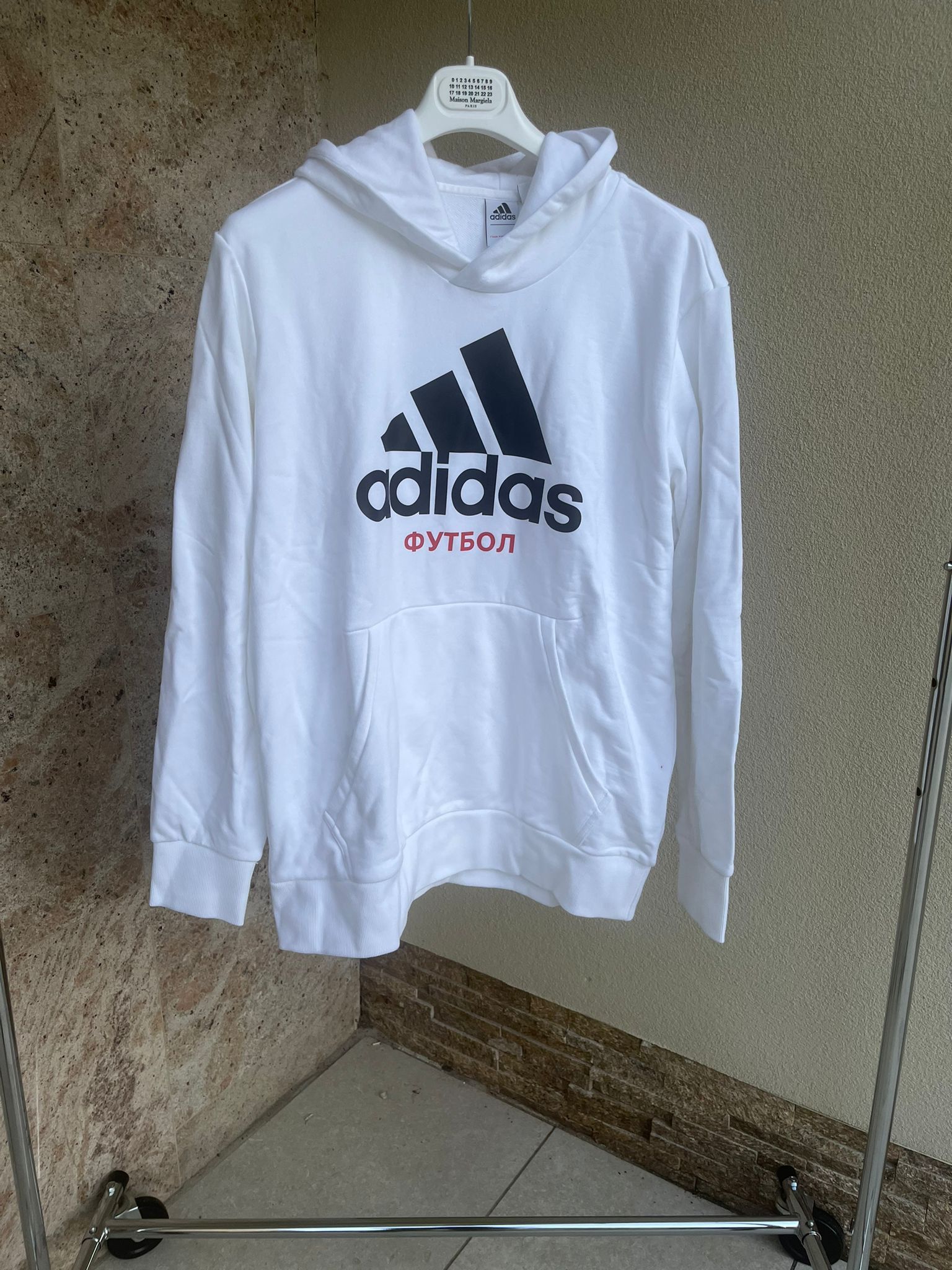 Adidas × Gosha Rubchinskiy Gosha Logo Hoodie in White Size US XL / EU 56 / 4 - 4 Thumbnail
