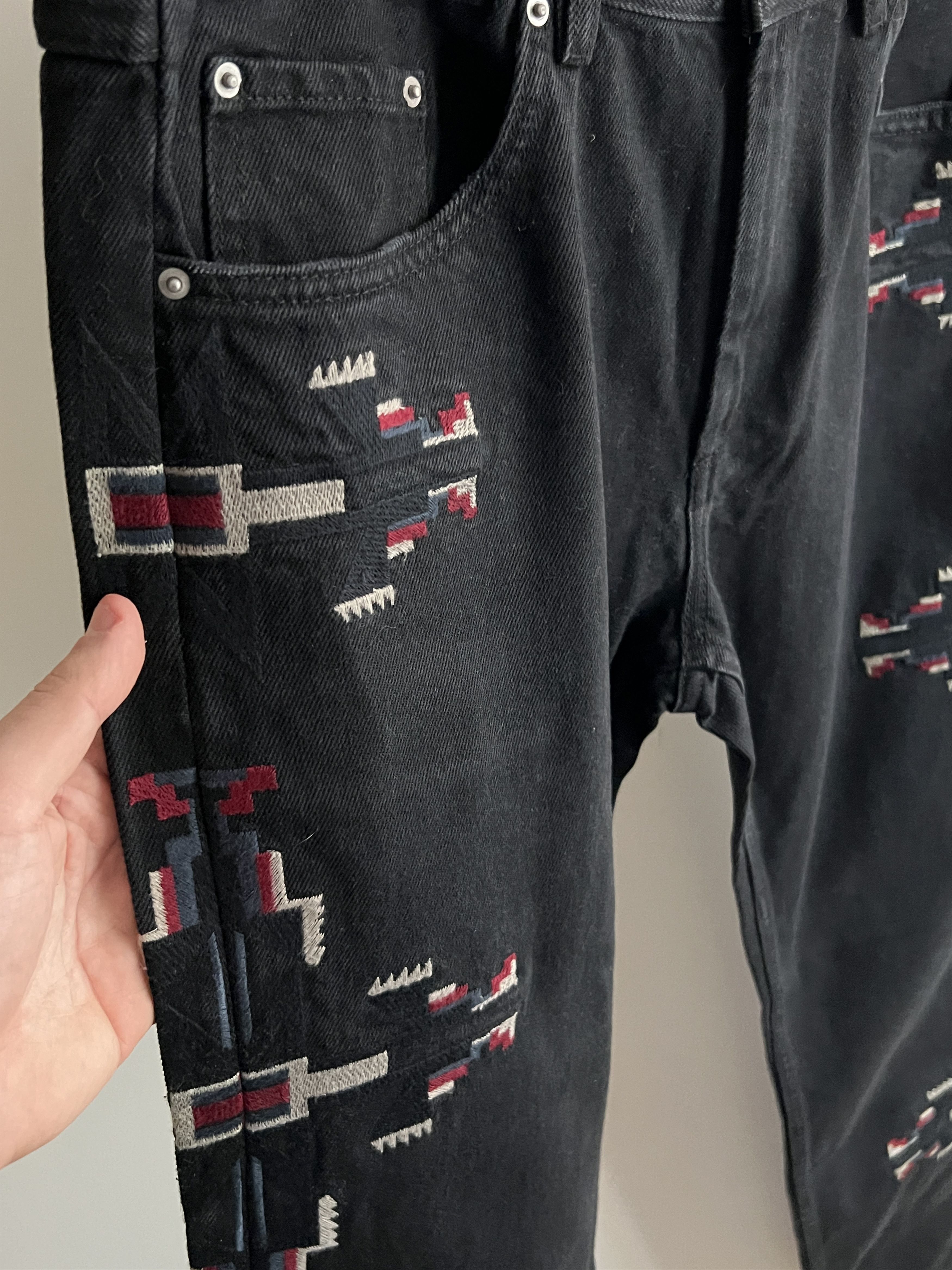 H&M × Isabel Marant Black Denim Jeans Isabel Marant x H&M Colorful Aztec Style Size US 32 / EU 48 - 5 Thumbnail