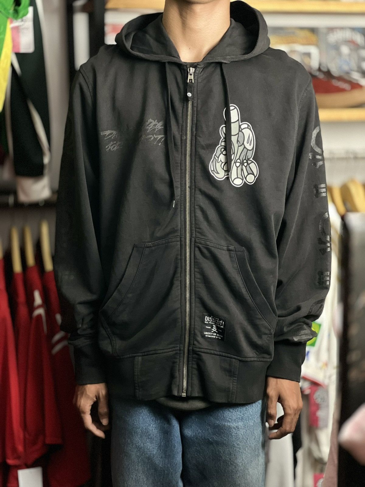Dissizit DISSIZIT X DAVID FLORES ZIP HOODIE Size US S / EU 44-46 / 1 - 4 Thumbnail