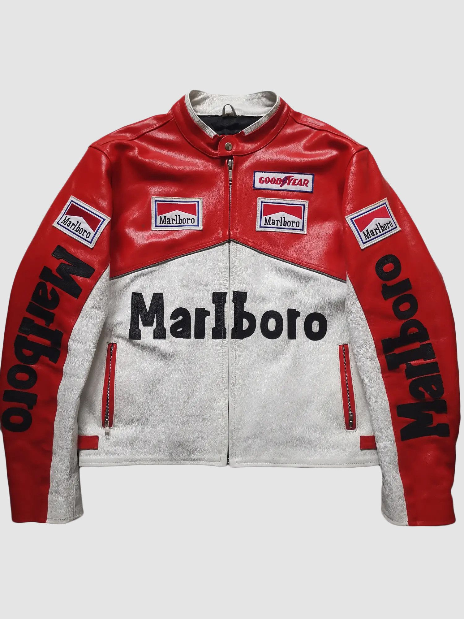 Marlboro RARE MARLBORO LEATHER JACKET RACING 1990s VINTAGE Size M / US 6-8 / IT 42-44 - 1 Thumbnail