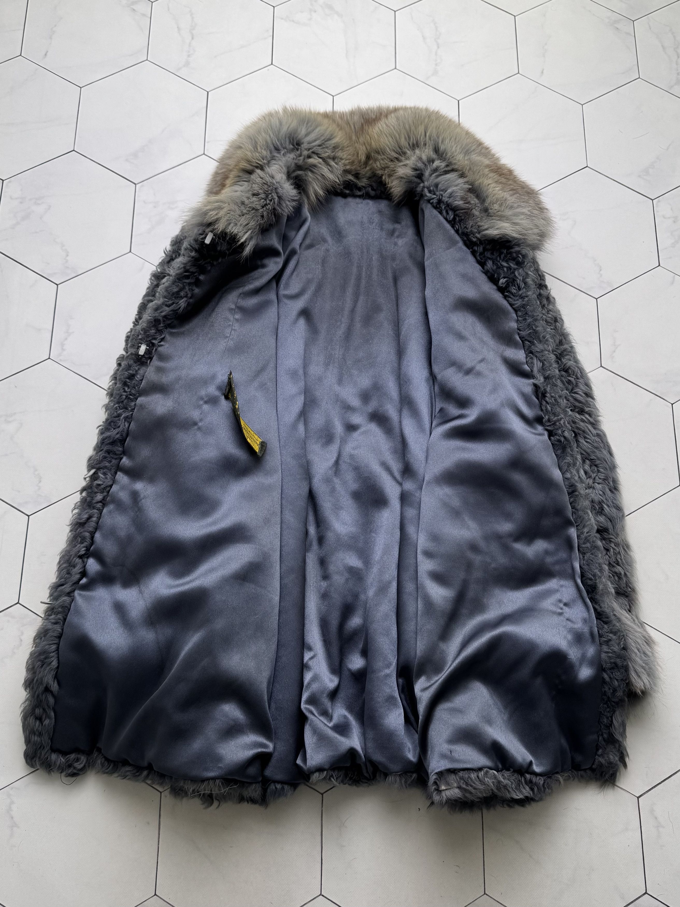 Vintage Vintage Blue Gray Real Fur Luxury Winter Statement Coat Size M / US 6-8 / IT 42-44 - 11 Thumbnail