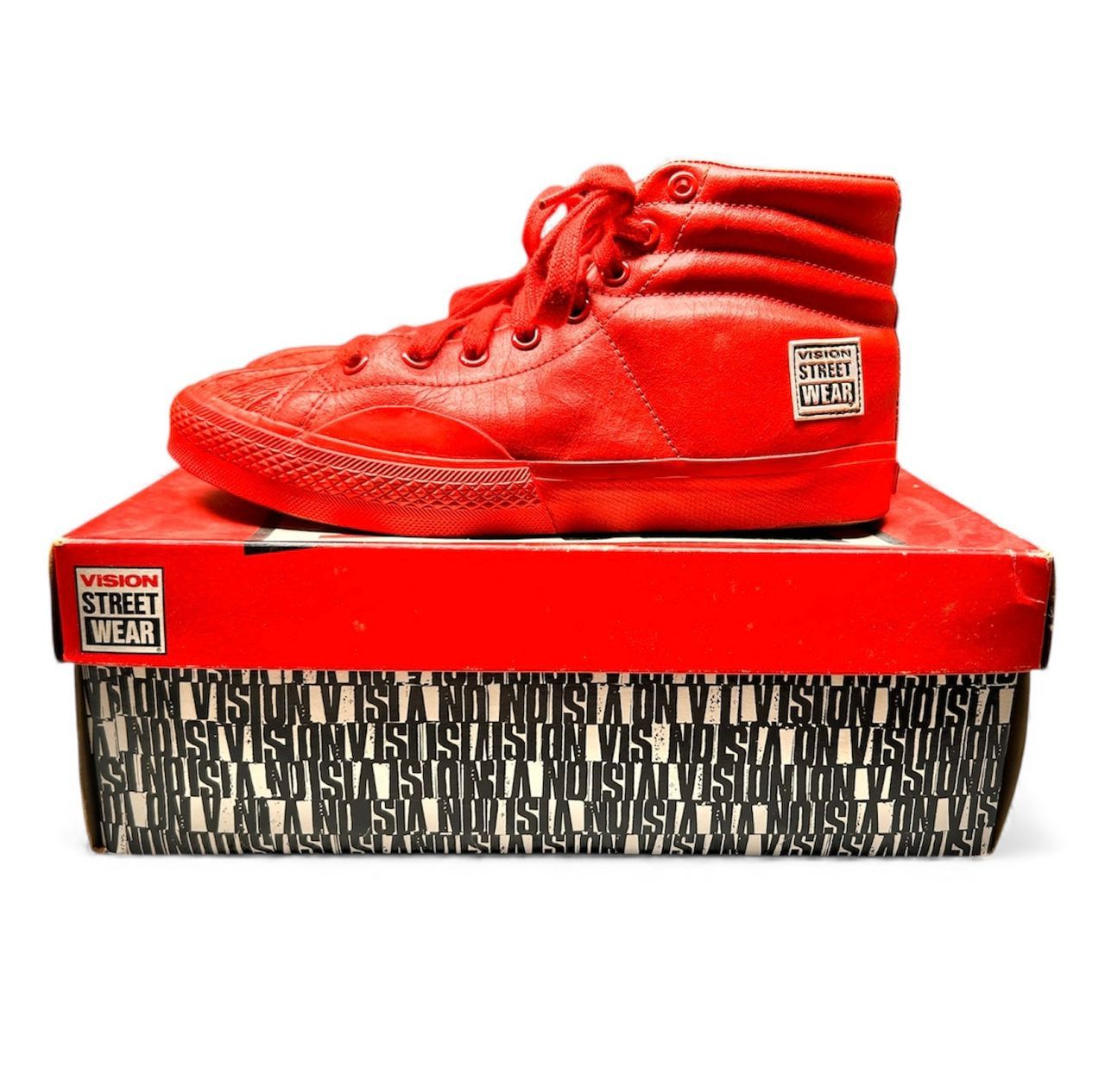 Vision Streetwear Vintage NOS VISION STREET WEAR Hi Top Leather Sneakers Shoes Size US 8 / EU 41 - 3 Thumbnail
