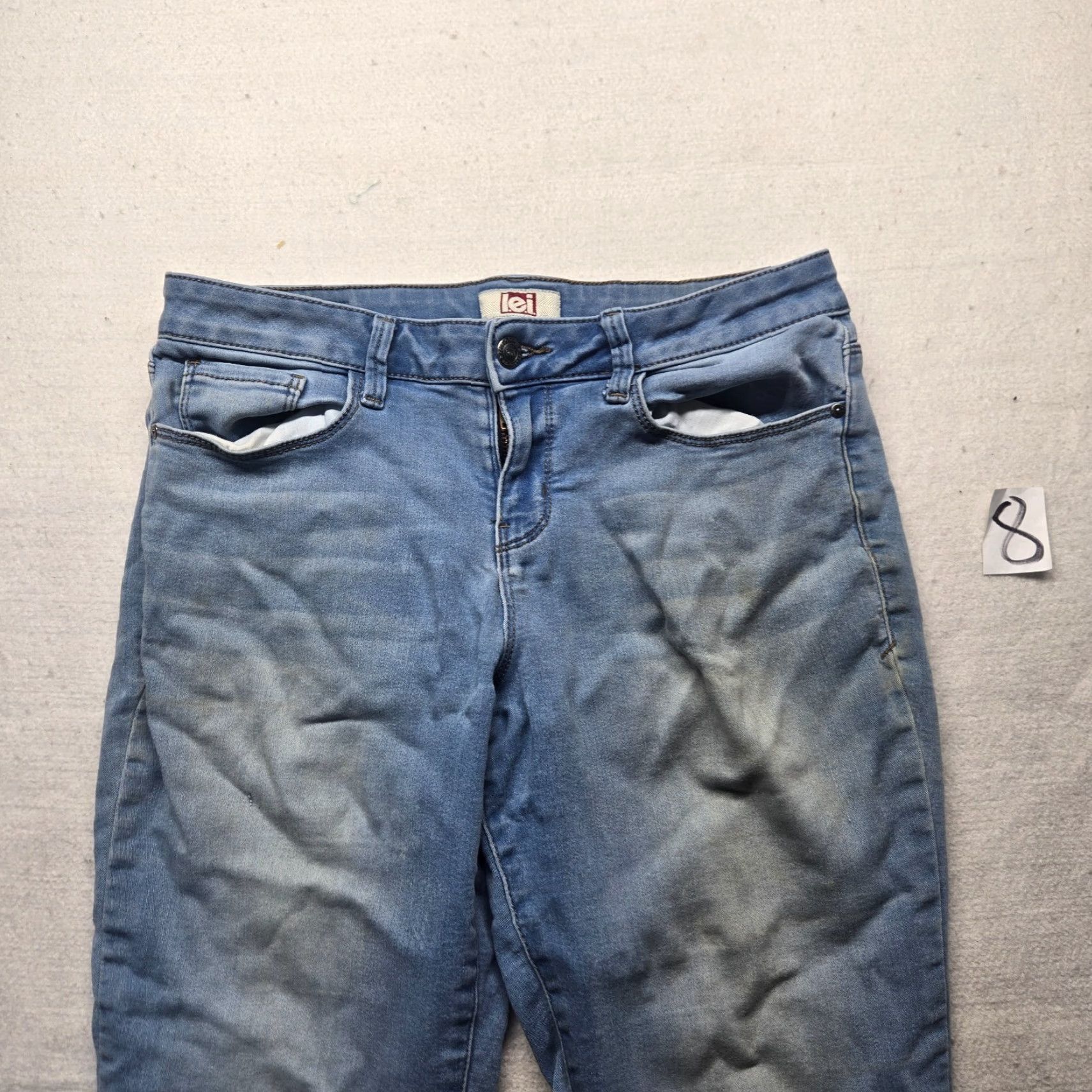 Vintage VINTAGE LEI Light Wash Denim Jeans Pants Women Size 11 Flared Mid Rise Cotton Blend Size 32" / US 10 / IT 46 - 2 Thumbnail
