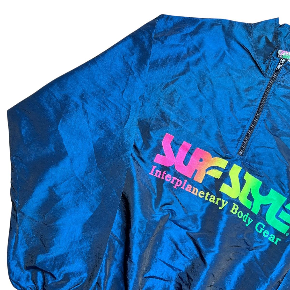 Vintage Vintage 1980s Surf Style Body Gear Navy Windbreaker Jacket Size US XL / EU 56 / 4 - 14 Thumbnail