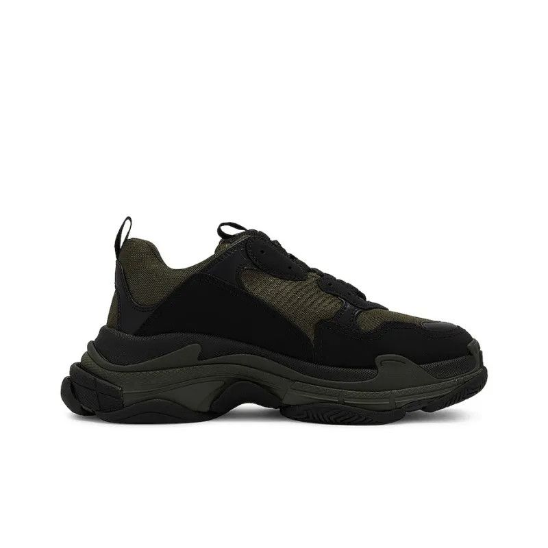 Balenciaga o1bcso1str1224 Triple S Bicolor Sneakers in Dark Green/Black Size US 13 / EU 46 - 1 Thumbnail