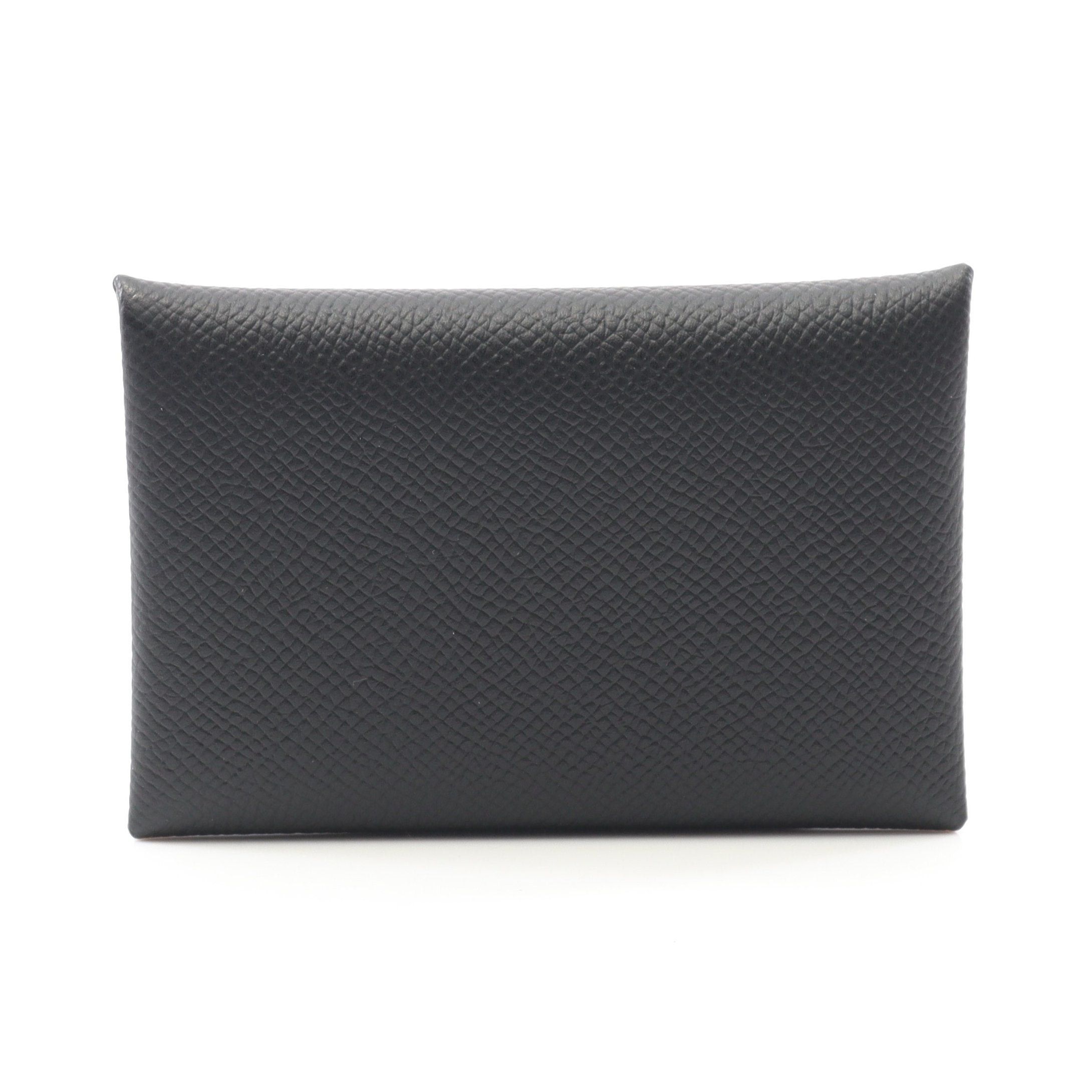 Hermes Hermes Calvi Coin Purse Veau Epsom Black Silver Hardware B Stamp Size ONE SIZE - 1 Thumbnail