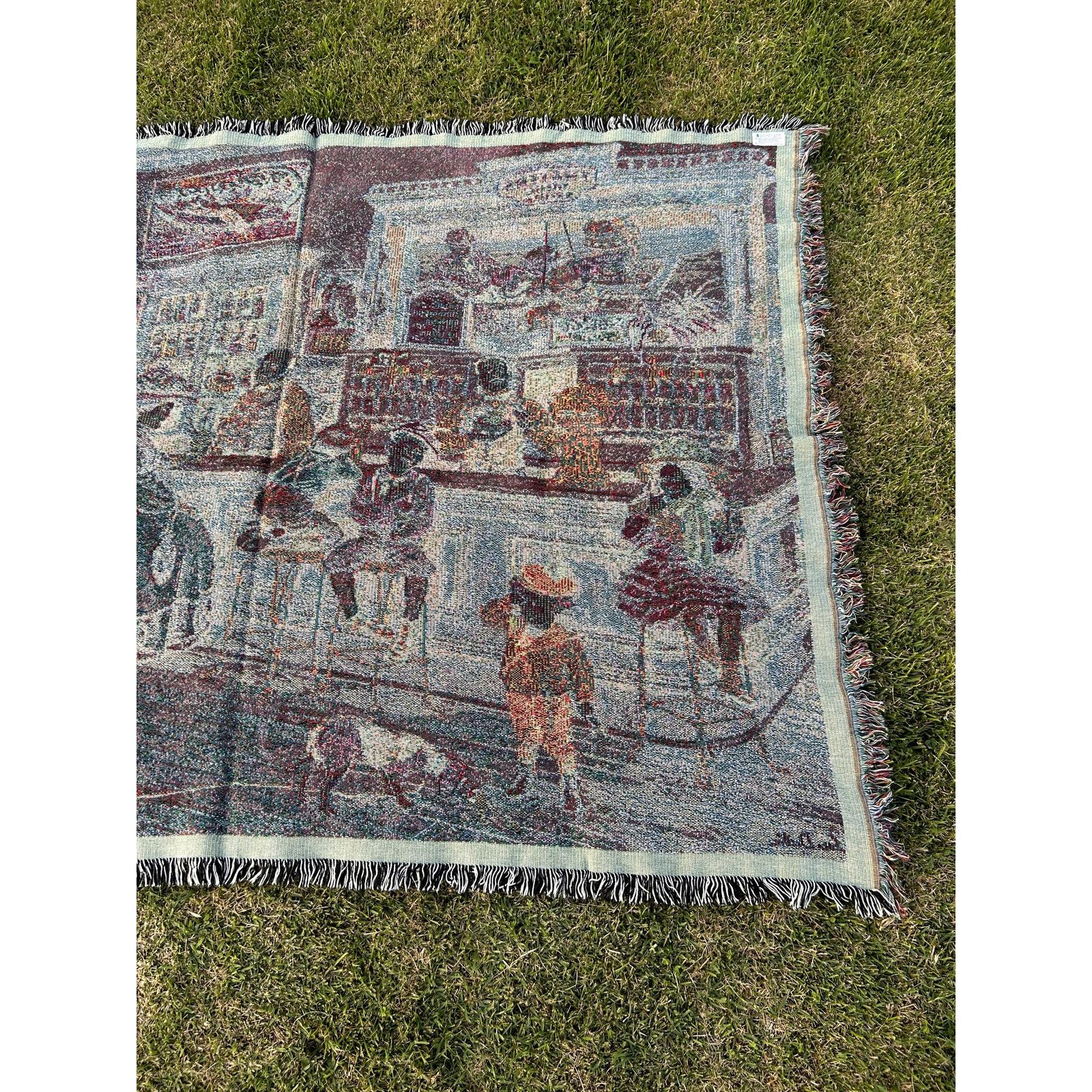 Vintage Vintage 90s Italian Restaurant Bar Tapestry Blanket Size ONE SIZE - 7 Thumbnail
