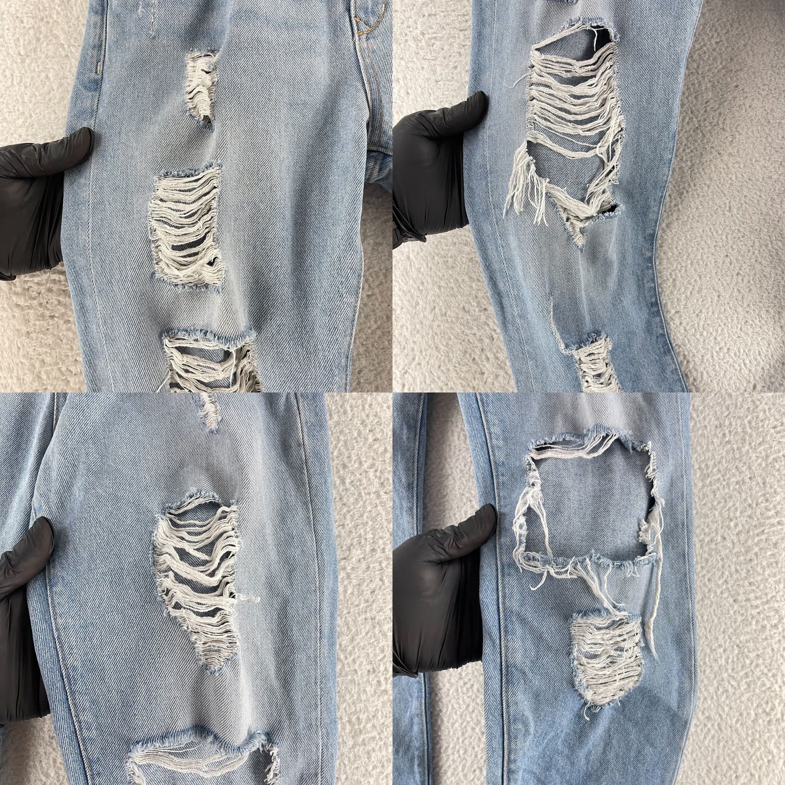 Vintage Lovers + Friends Jeremy Boyfriend Jeans Womens Size 25 Blue Destroyed High-Rise Jeans Size 42" / US 20 - 8 Thumbnail