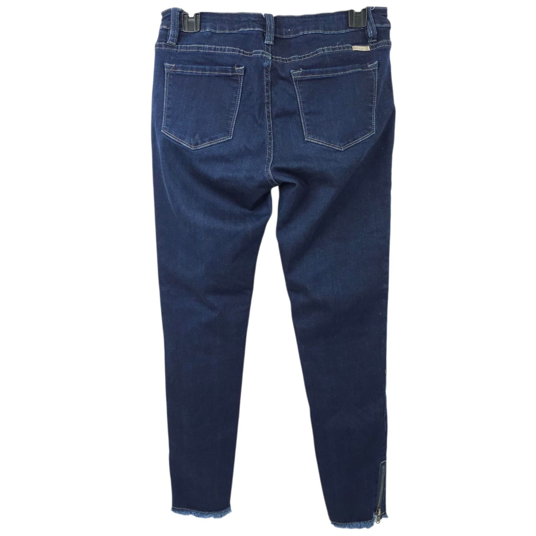 Kancan USA KanCan Mid Rise Crop Skinny Jeans Womens 9/28 Dark Wash Zipp Size 30" / US 8 / IT 44 - 2 Thumbnail