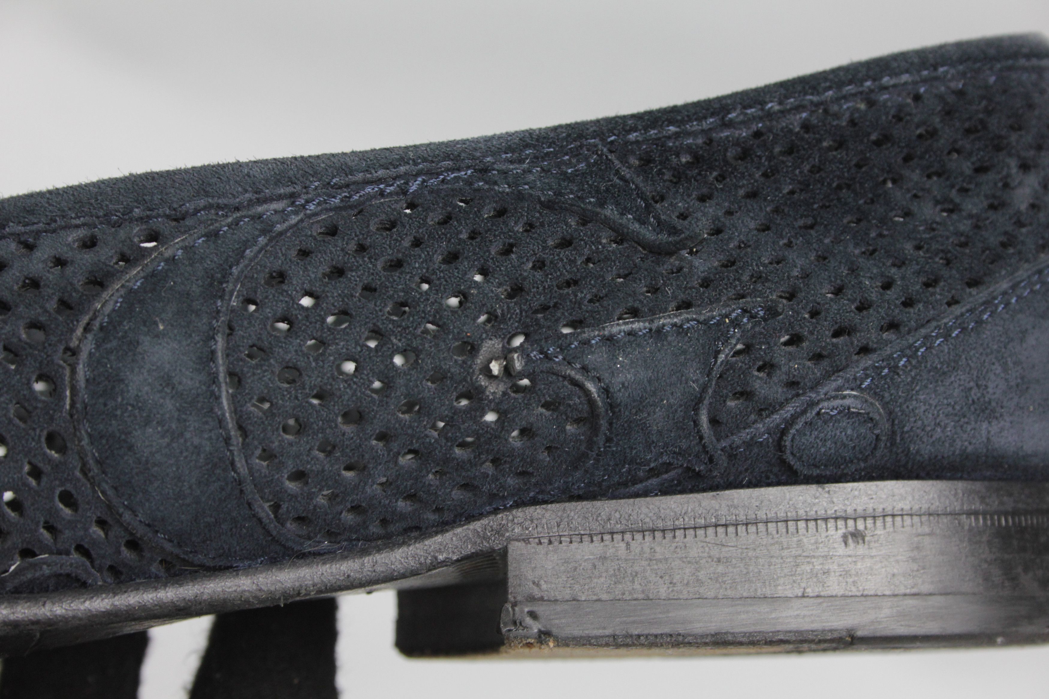 John Galliano 00S Logo Y2K Style Suede Mesh Loafers Vintage Size US 11 / EU 44 - 8 Thumbnail
