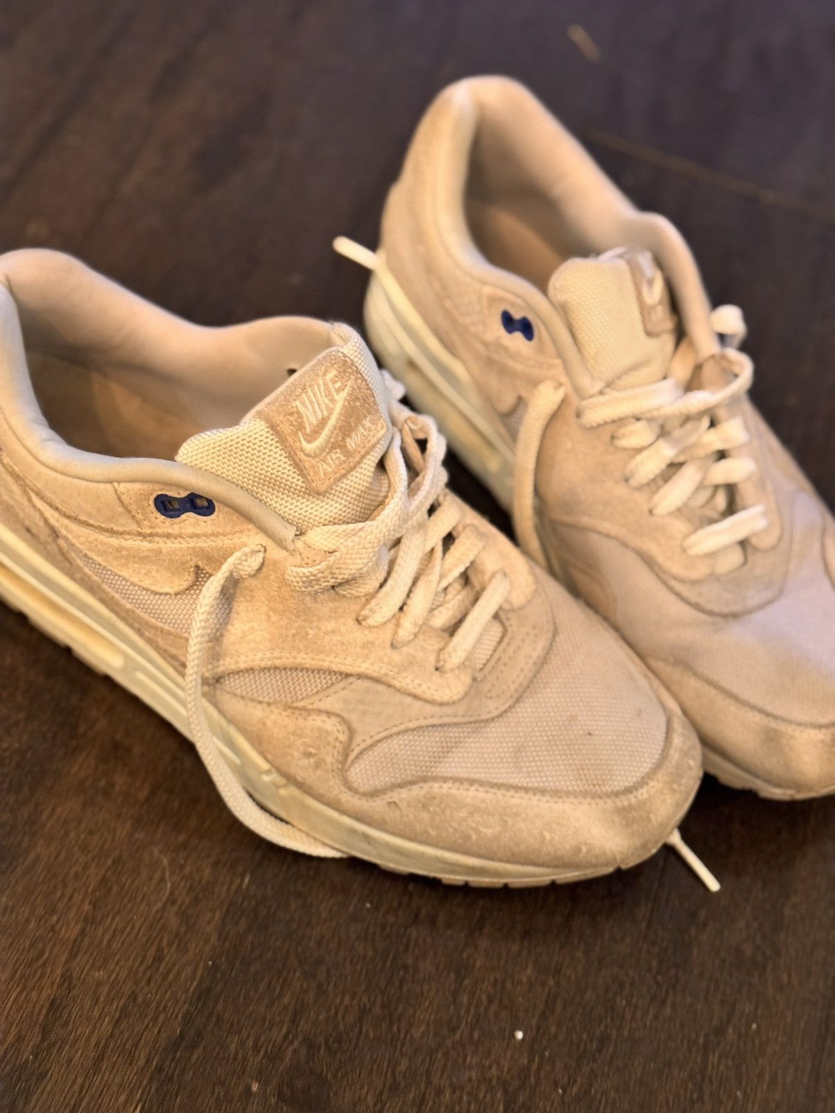 Nike NIKE AIR MAX 1 PURE PLATINUM RACER BLUE Size US 9.5 / EU 42-43 - 1 Thumbnail