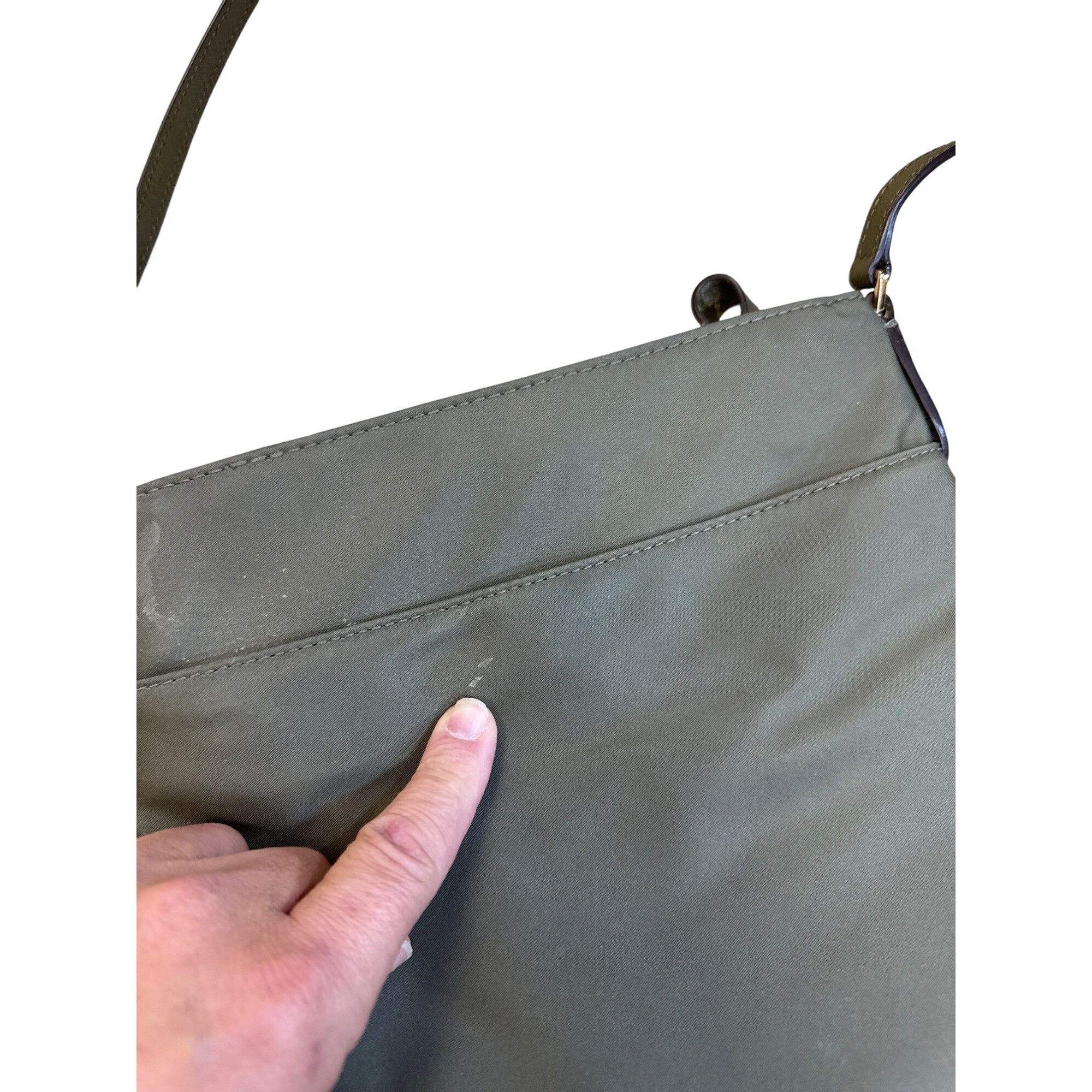 Michael Kors Michael Kors Womens Green Canvas Crossbody Purse SKU 7823 Size ONE SIZE - 9 Thumbnail