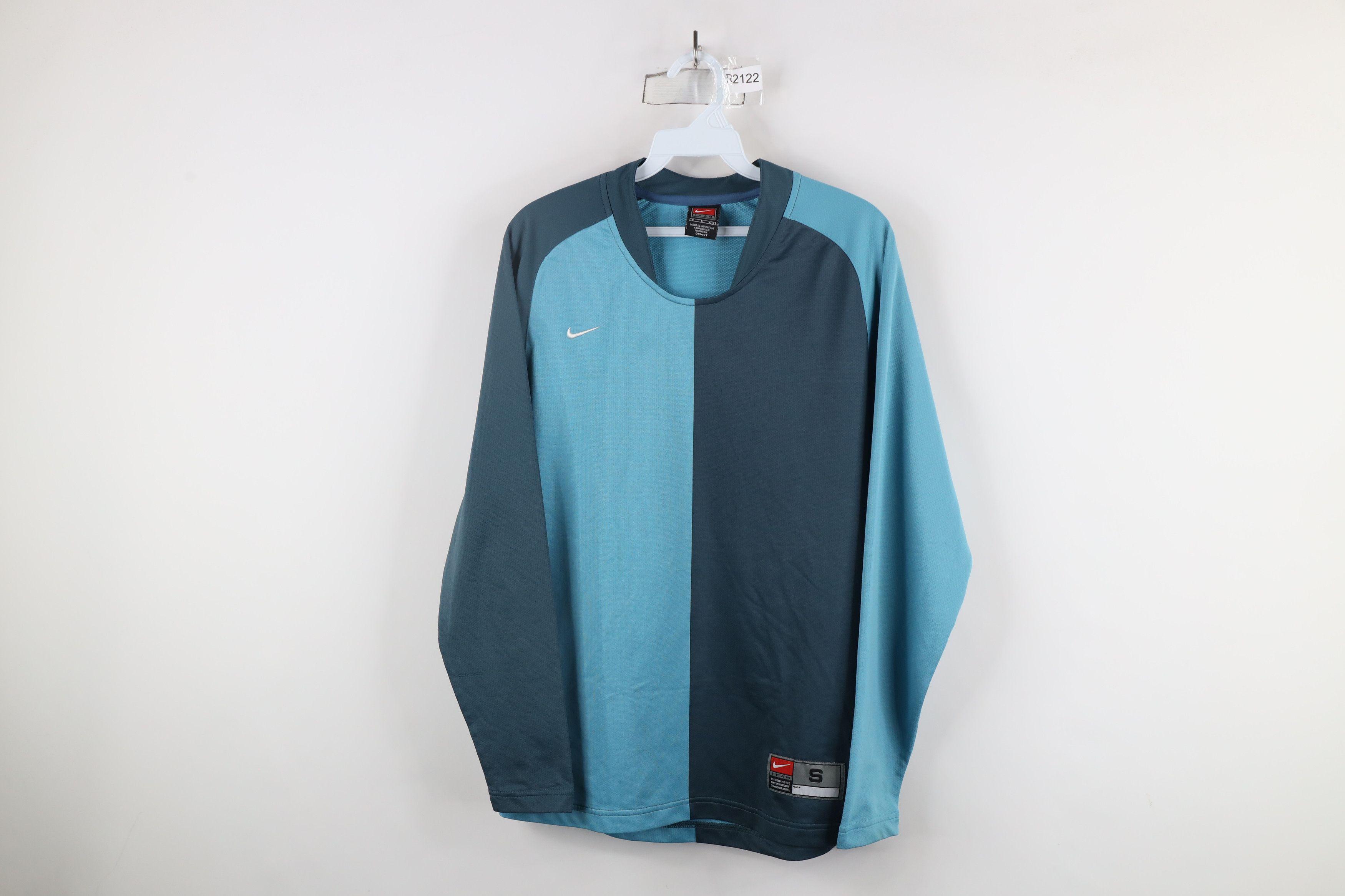 Nike × Vintage Vintage Nike Mini Swoosh Long Sleeve Soccer Jersey Shirt Size US S / EU 44-46 / 1 - 1 Thumbnail