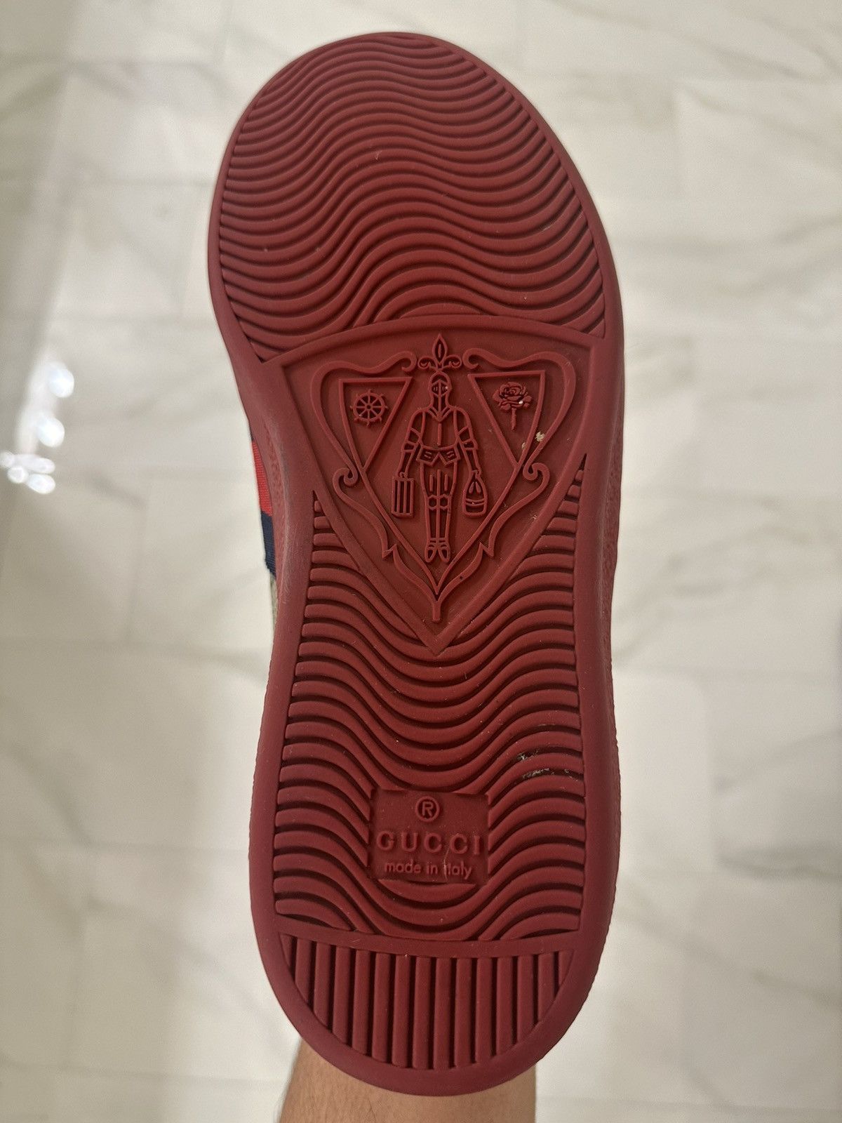 Gucci Gucci Men's Monogram Leather Sneakers Size US 9 / EU 42 - 7 Thumbnail