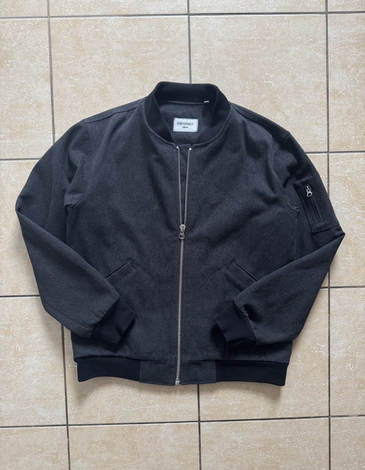 Our Legacy A/W 14 'Grey Paper' Nylon Flight Jacket | Grailed