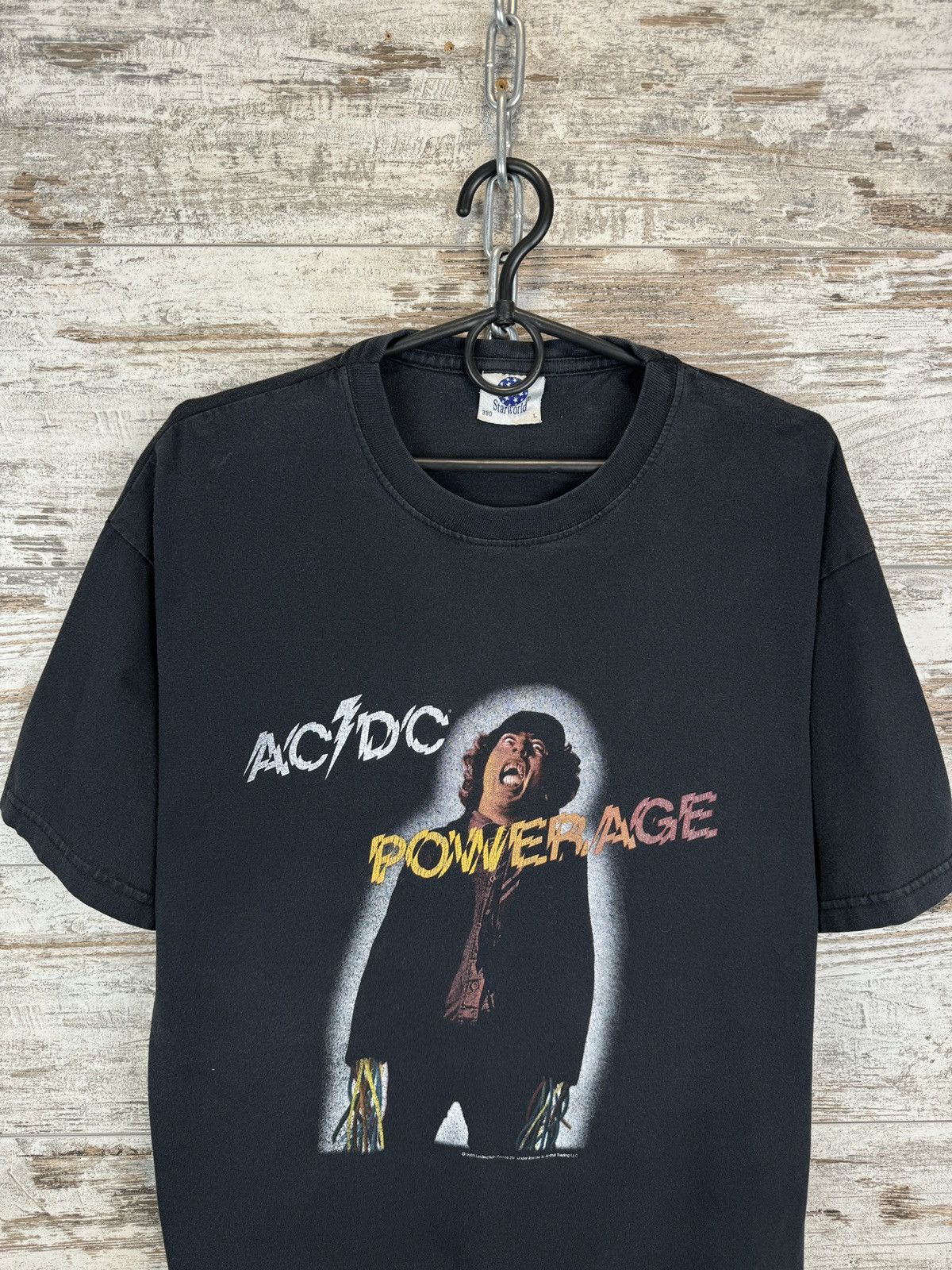 AC/DC Mens Vintage AC/DC T-shirt rock band tee powerage 2003 Size US L / EU 52-54 / 3 - 4 Thumbnail
