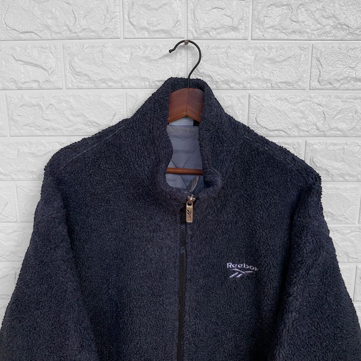 Reebok × Vintage Vintage Reebok Fleece Jacket Embroidered Logo Size US L / EU 52-54 / 3 - 8 Thumbnail