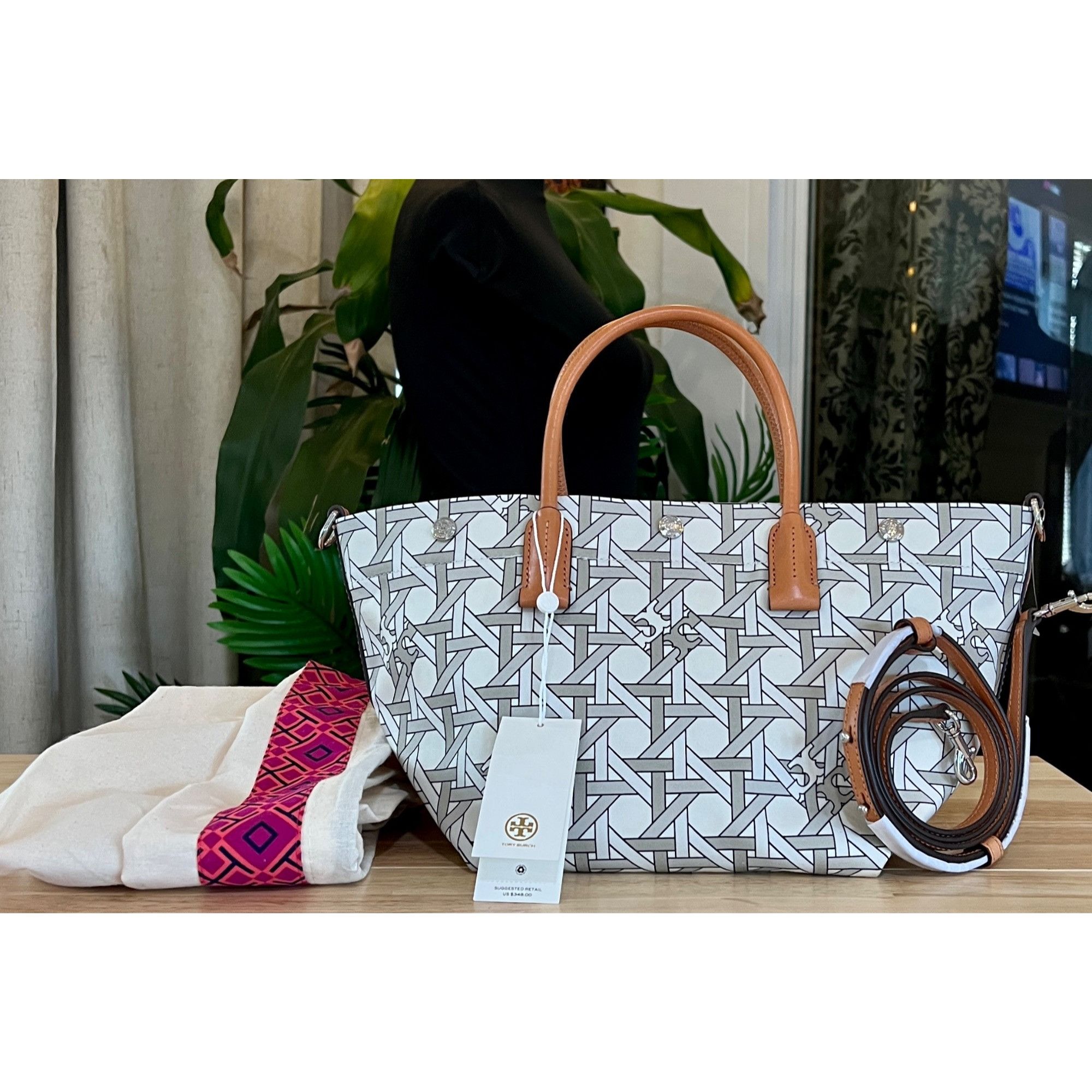 Tory Burch NWT! Tory Burch Nylon Basket Weave Handbag Size ONE SIZE - 3 Thumbnail