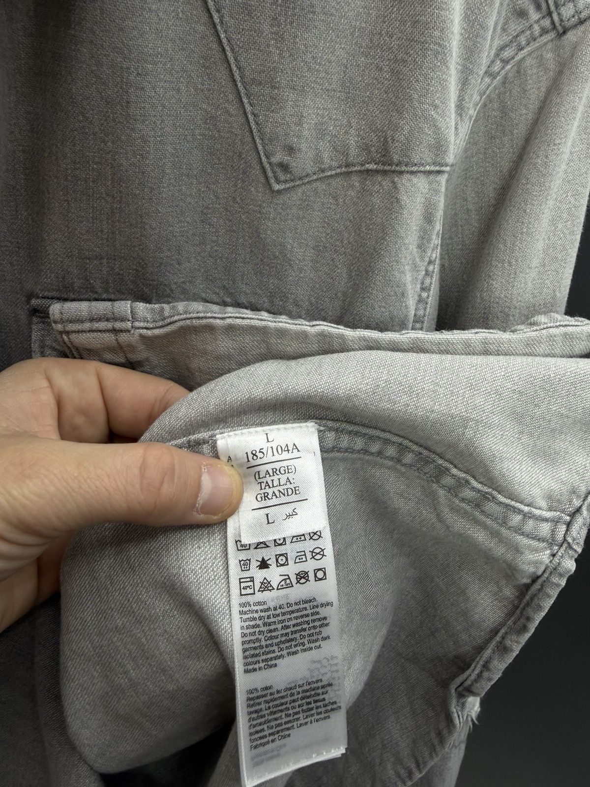 Allsaints AllSaints Drayson Shirt Grey Denim Distressed Size L Size US L / EU 52-54 / 3 - 8 Thumbnail